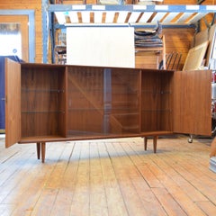 Mid Century Teak & Glass Bookcase/Display Case