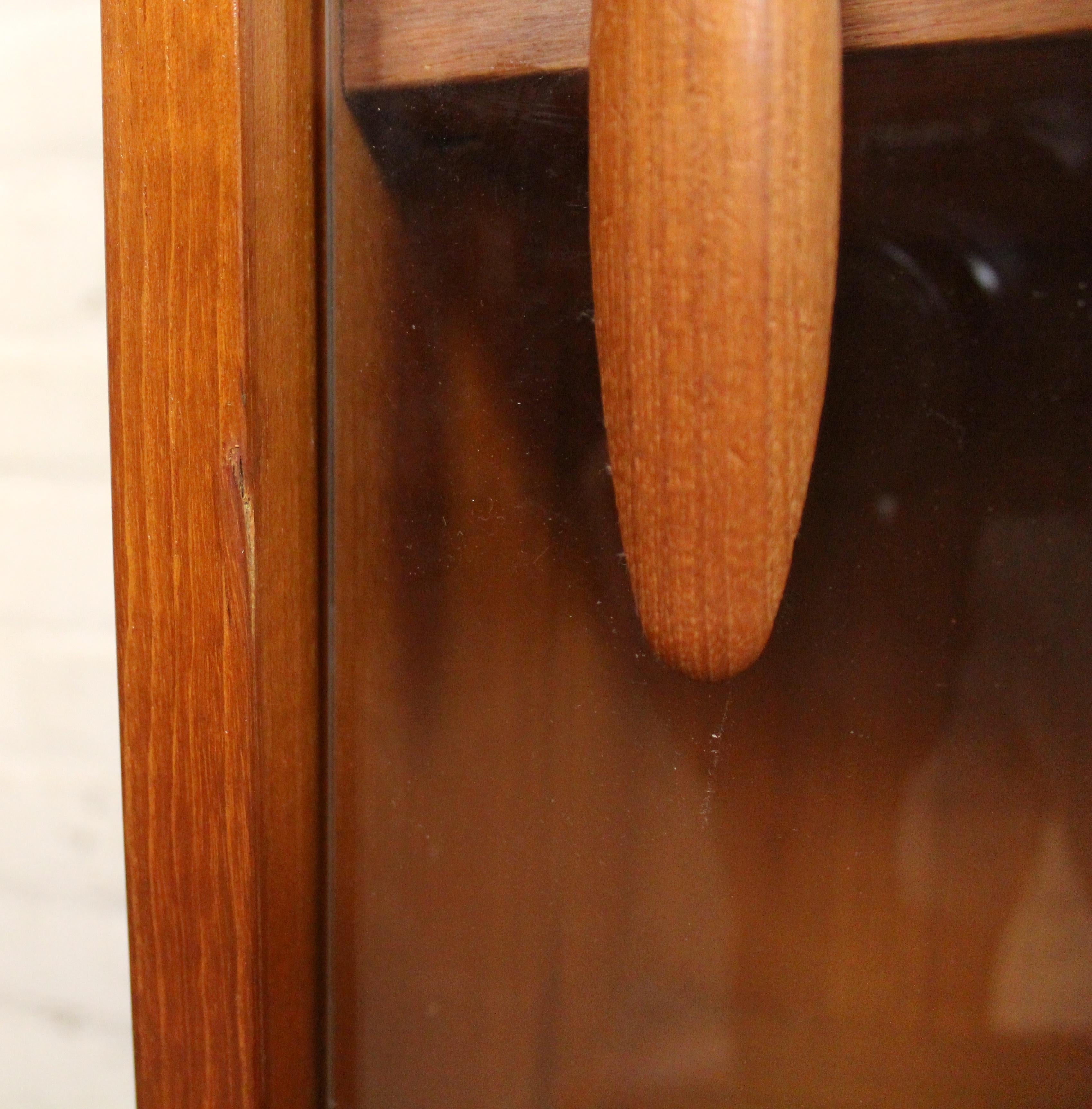 Mid-Century Teak Glass Door Bookcase Topper by Dyrlund For Sale 5