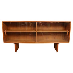 Mid-Century Teak Glass Door Bookcase Topper by Dyrlund