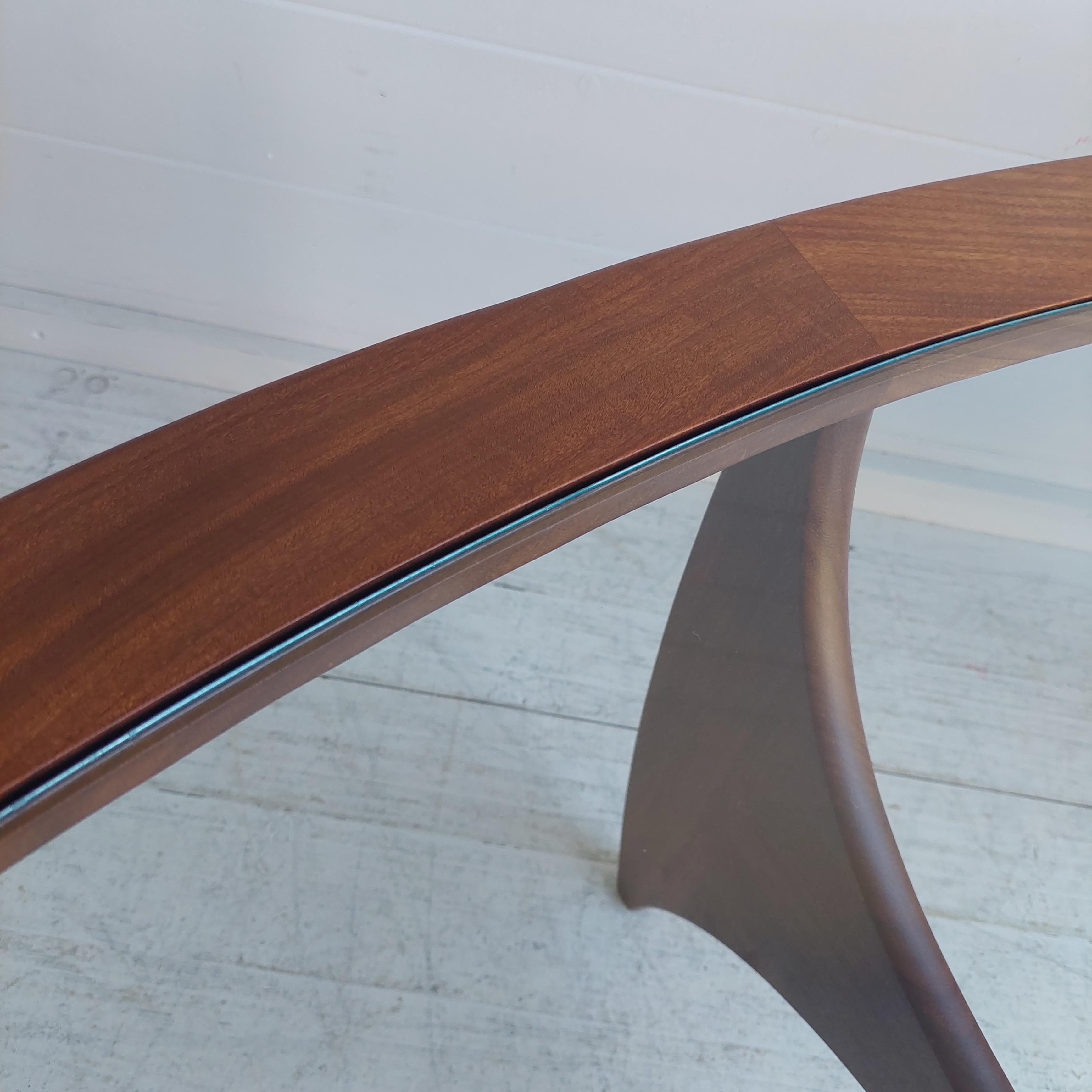 Mid Century Teak Glass Oval ‘Fresco Astro’ Coffee Table for G Plan 1960s 5