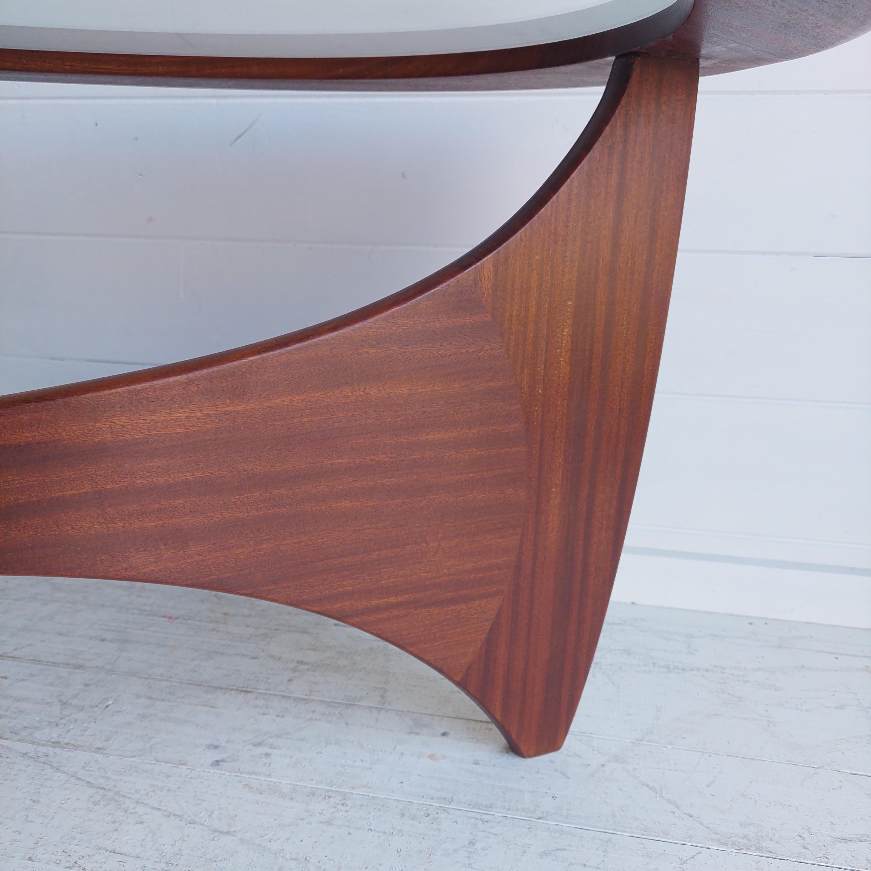 Mid Century Teak Glass Oval ‘Fresco Astro’ Coffee Table for G Plan 1960s 7