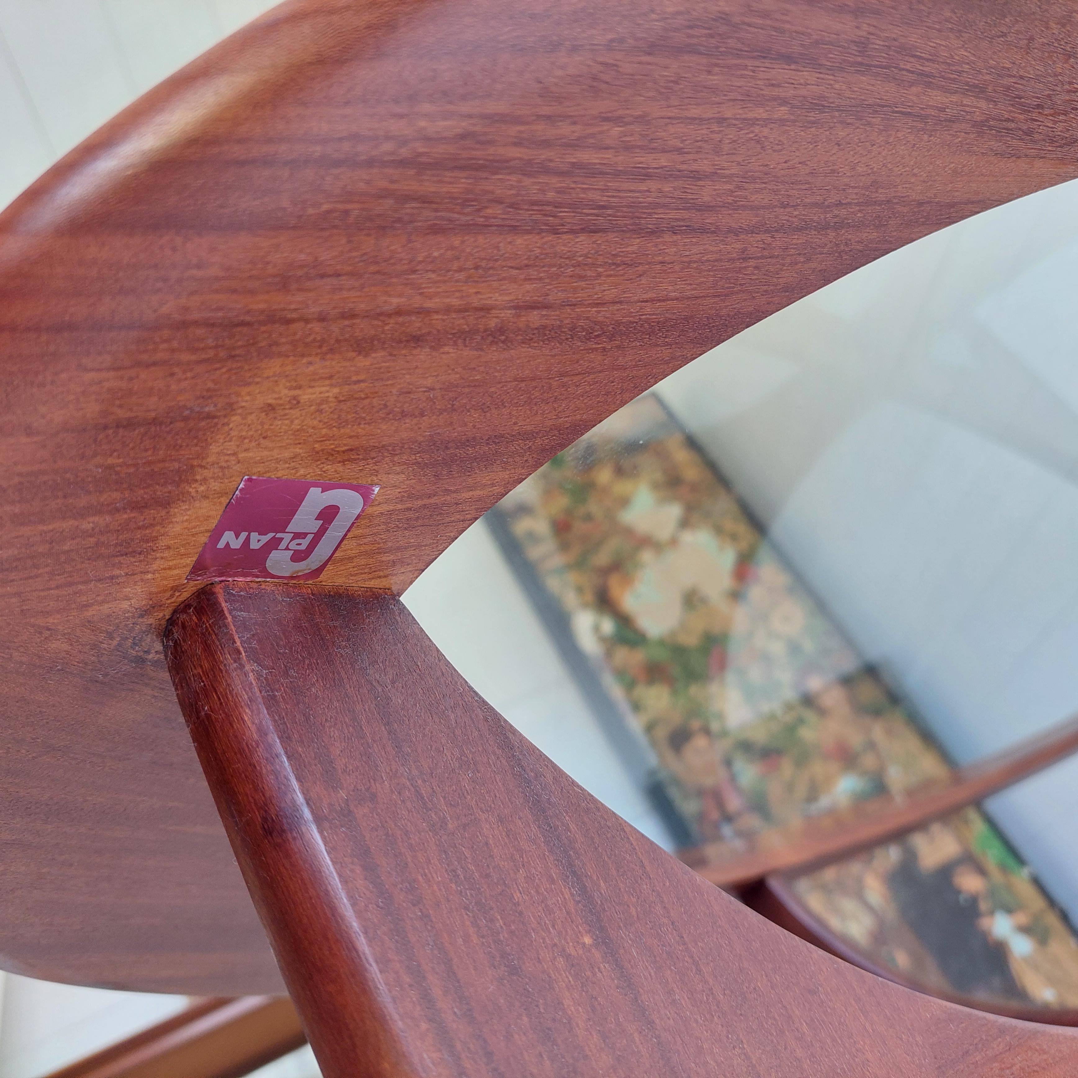 Mid Century Teak Glass Oval ‘Fresco Astro’ Coffee Table for G Plan 1960s 9
