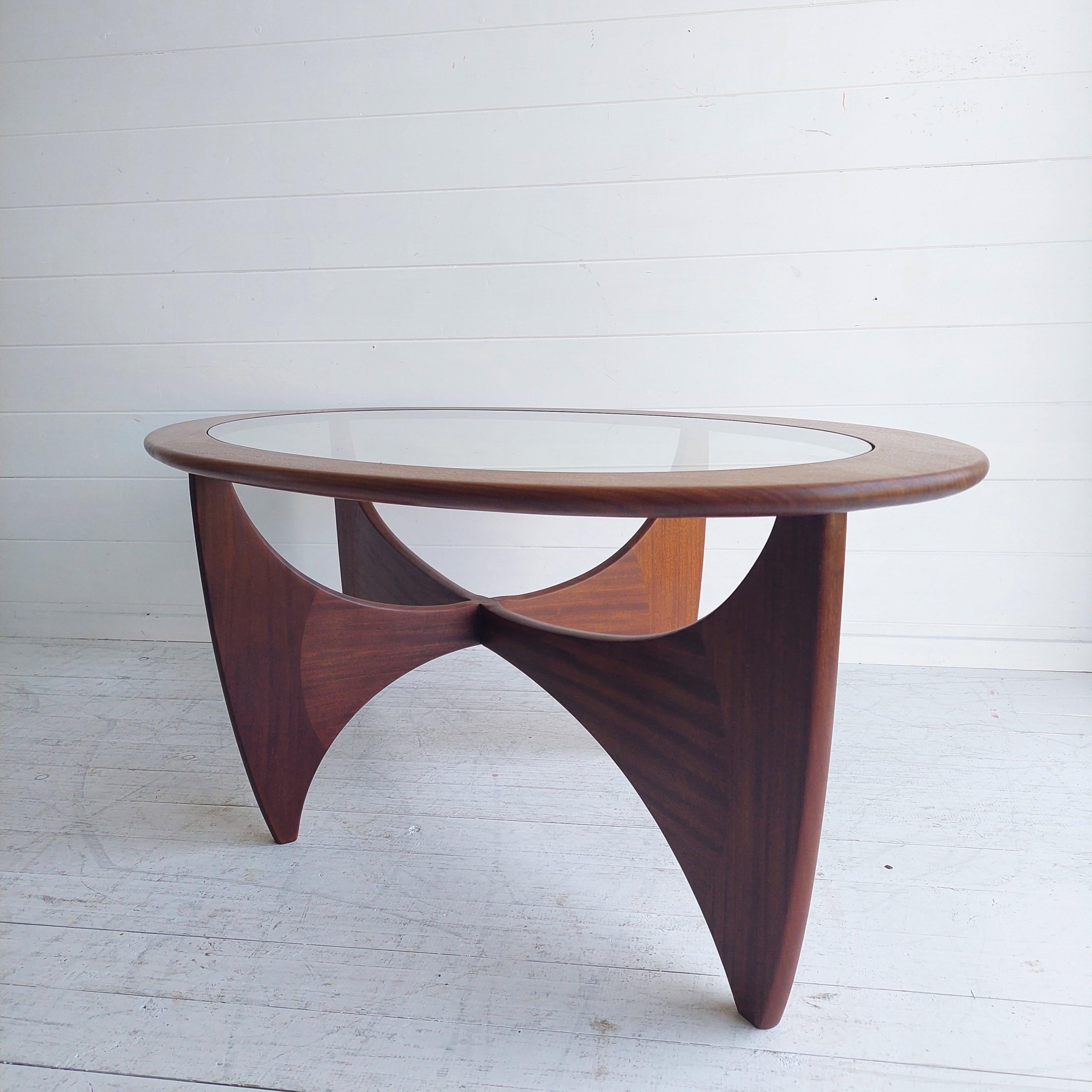 Mid Century Teak Glass Oval ‘Fresco Astro’ Coffee Table for G Plan 1960s 12