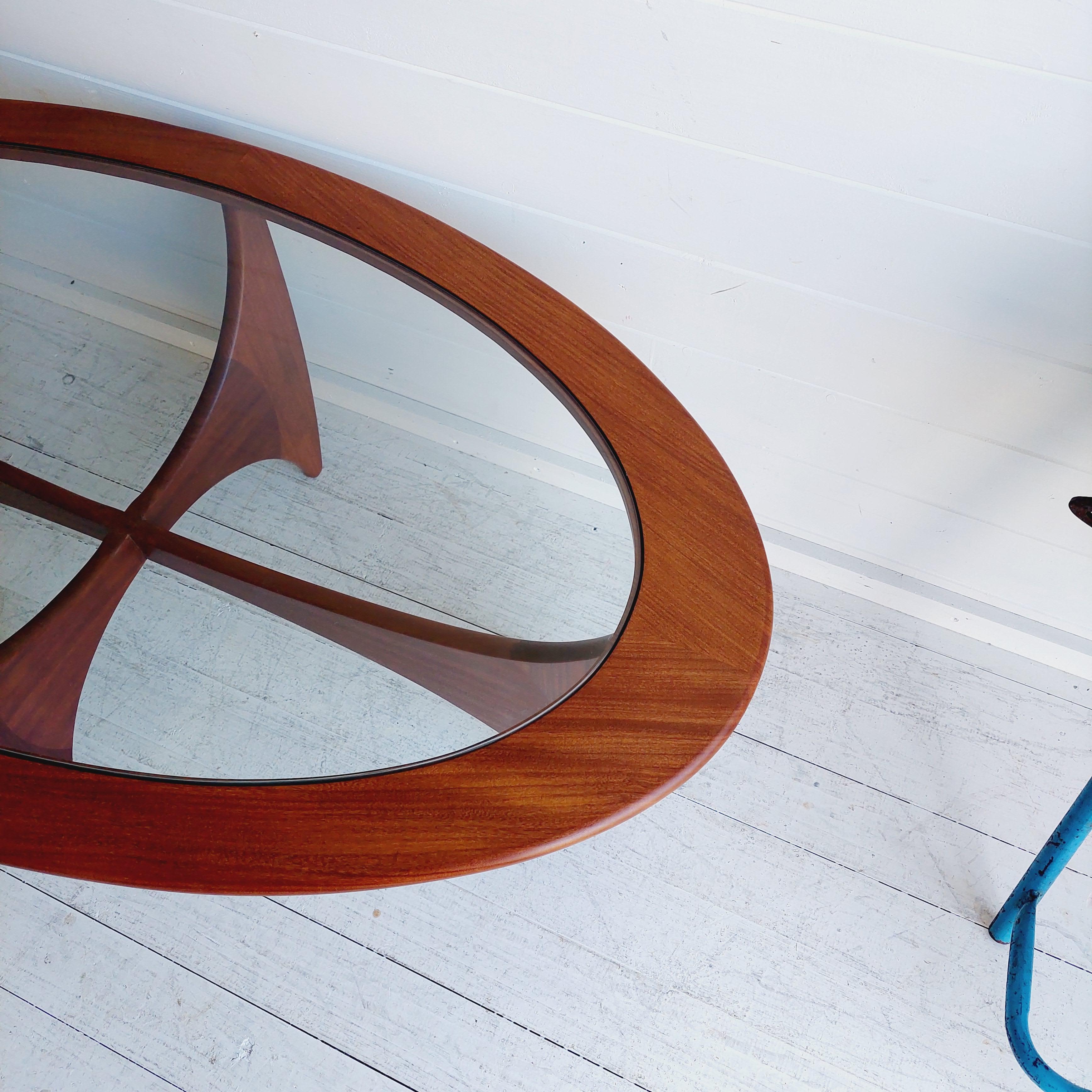 Mid Century Teak Glass Oval ‘Fresco Astro’ Coffee Table for G Plan 1960s 13
