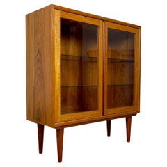 Vintage Midcentury Teak Glazed Bookcase