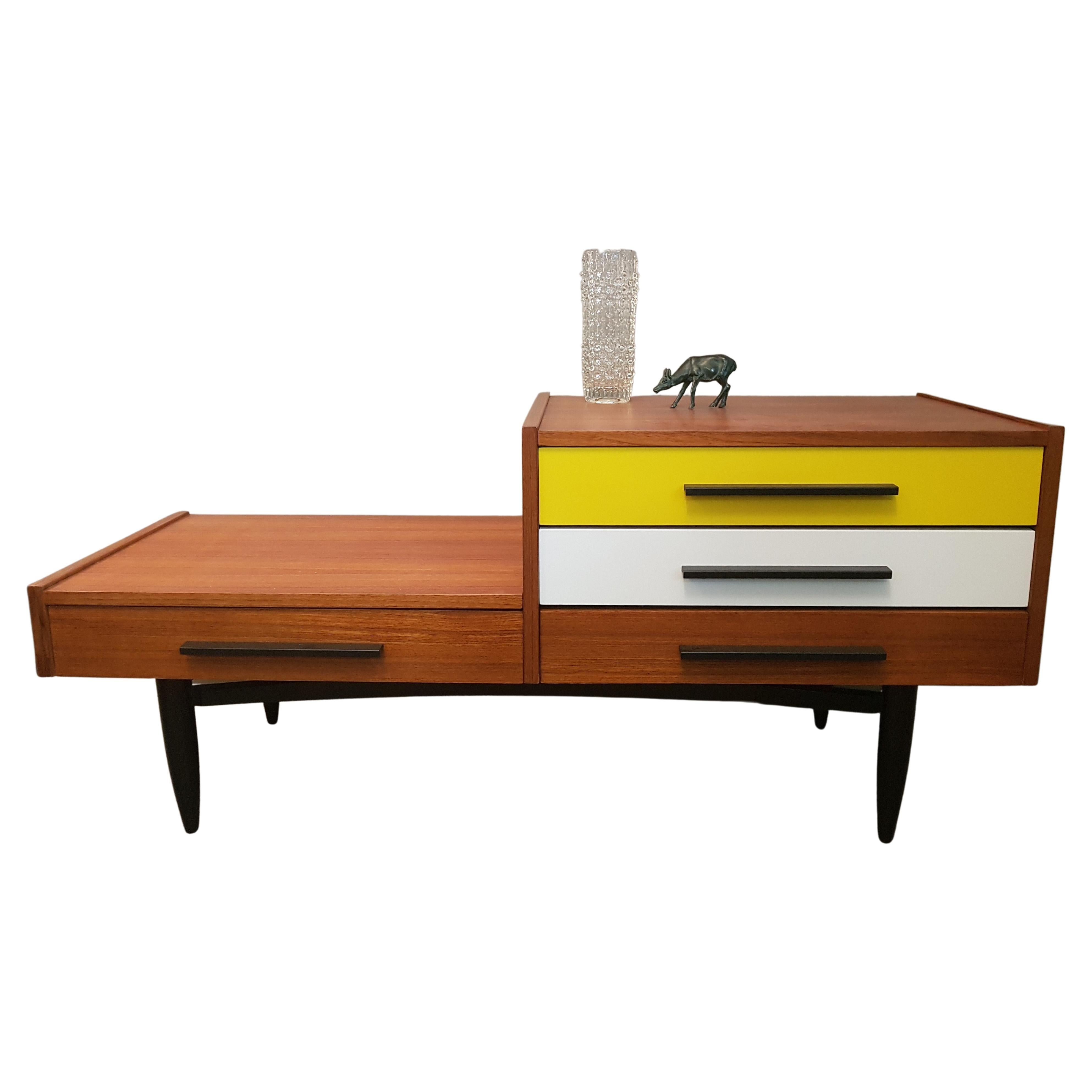 Mid-Century Teak Hallway Chest of Drawers Sideboard, Denmark 1960's