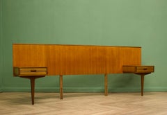 Mid-Century Teak Headboard & Bedside Tables from Butilux, 1960s