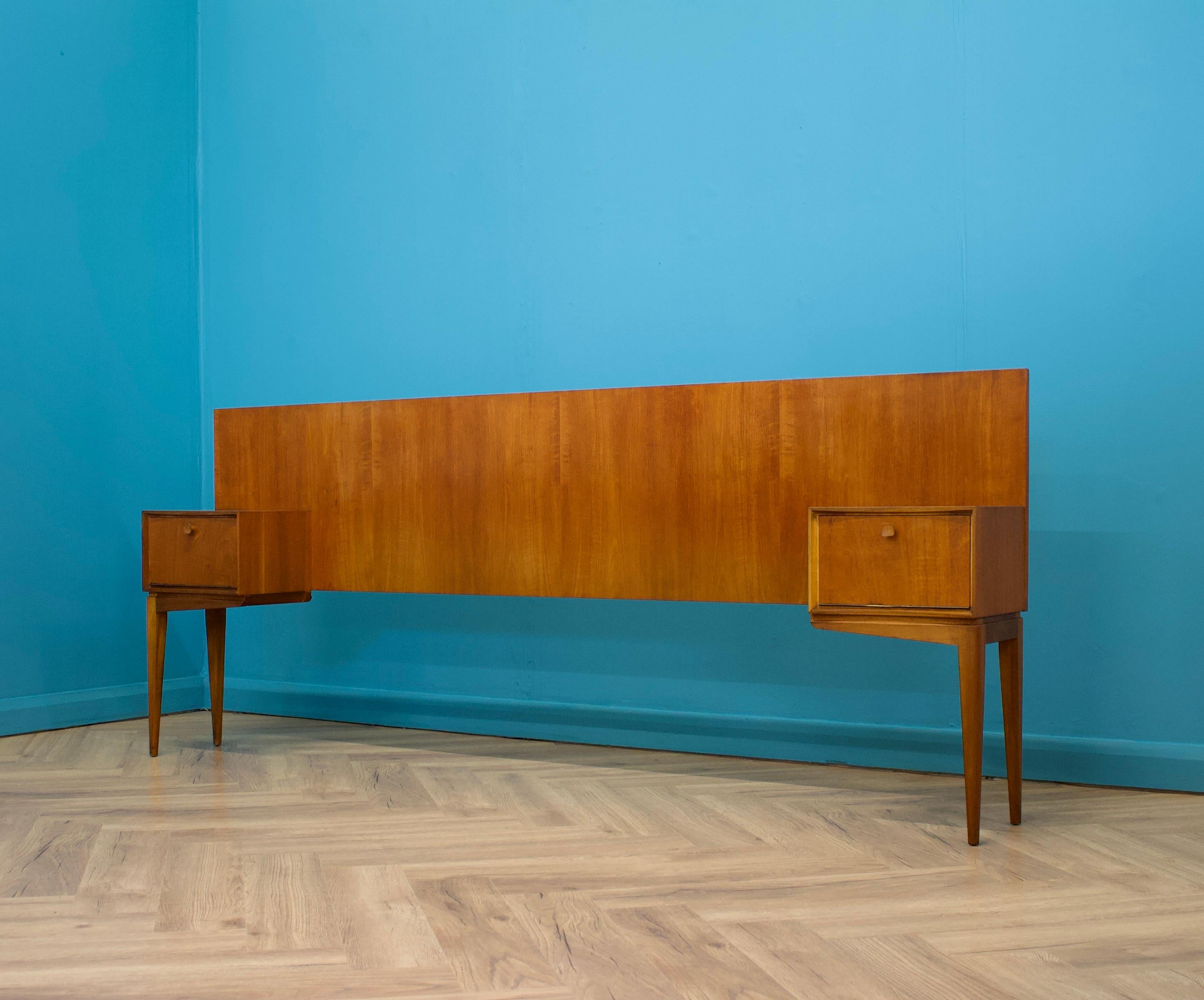 Mid-Century Modern Mid-Century Teak Headboard & Bedside Tables from McIntosh, 1960s For Sale