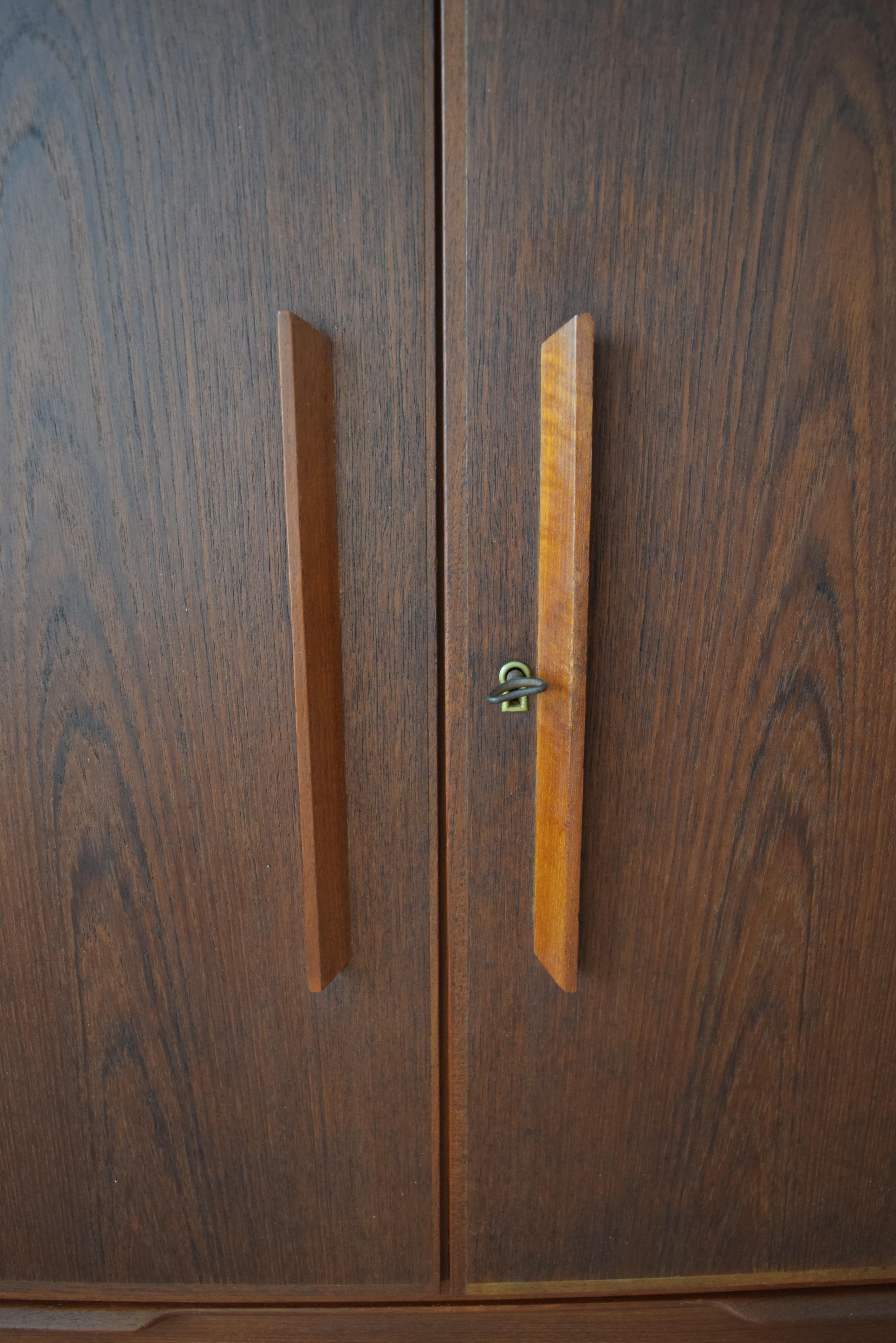 Midcentury Teak High Sideboard, Denmark, 1960s 4