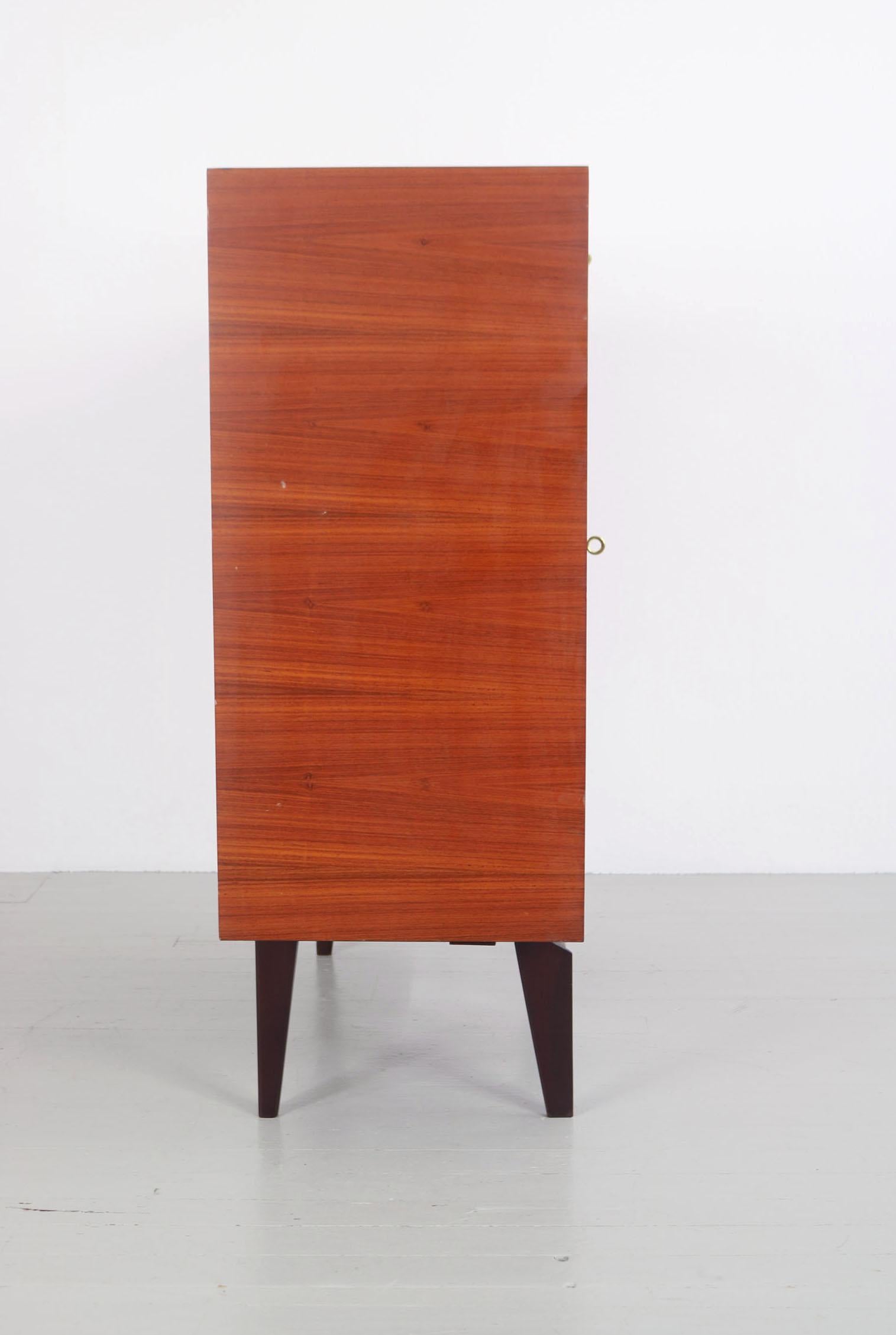 Mid-Century Teak Highboard by Edmondo Palutari, Dassi mobili moderni, 50s, Italy 11