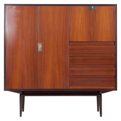 Vintage Mid-Century Teak Highboard by Edmondo Palutari, Dassi mobili moderni, 50s, Italy