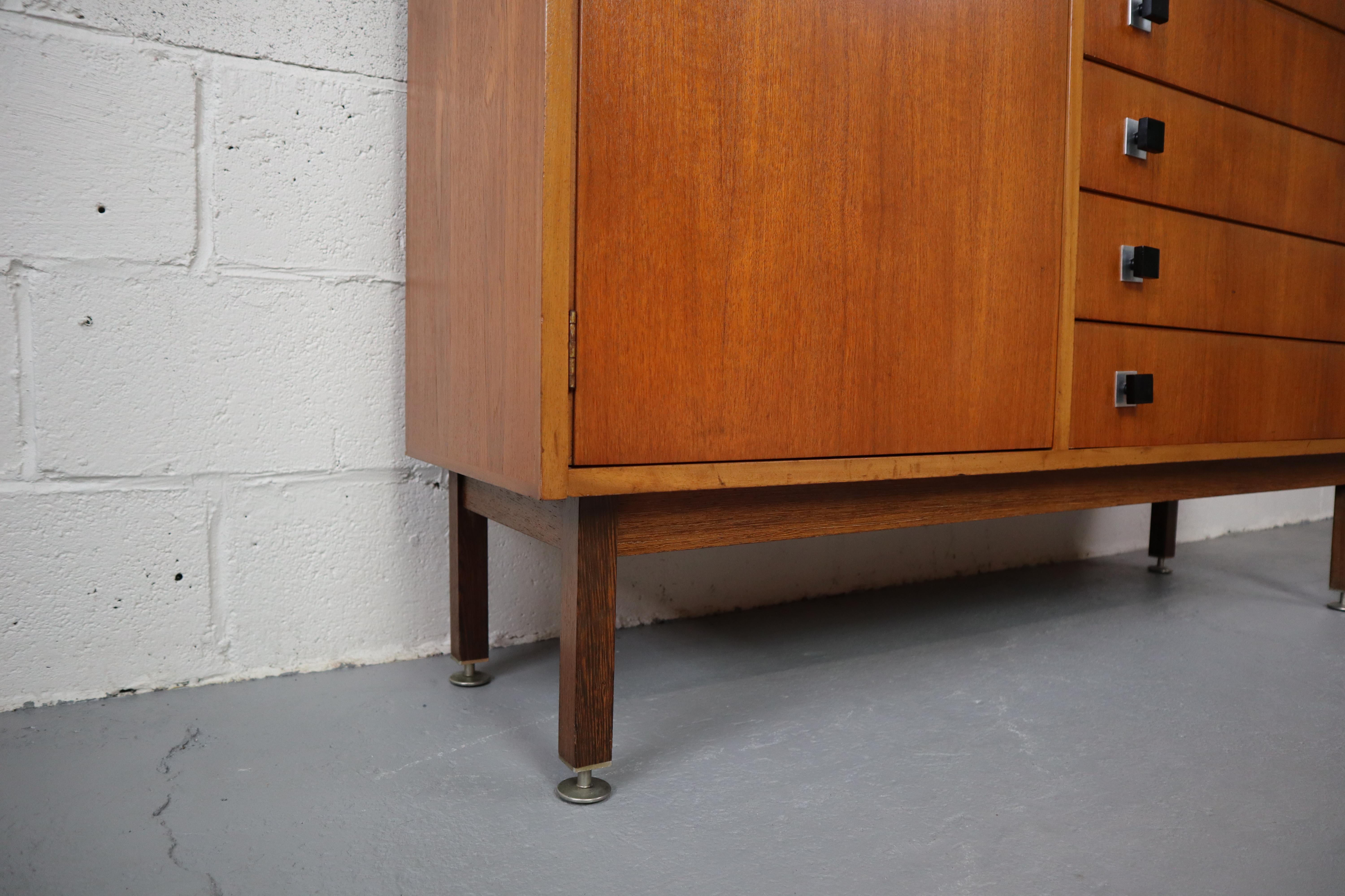 Mid-20th Century Mid-Century Teak Highboard from Combineurop, Belgium, 1960's