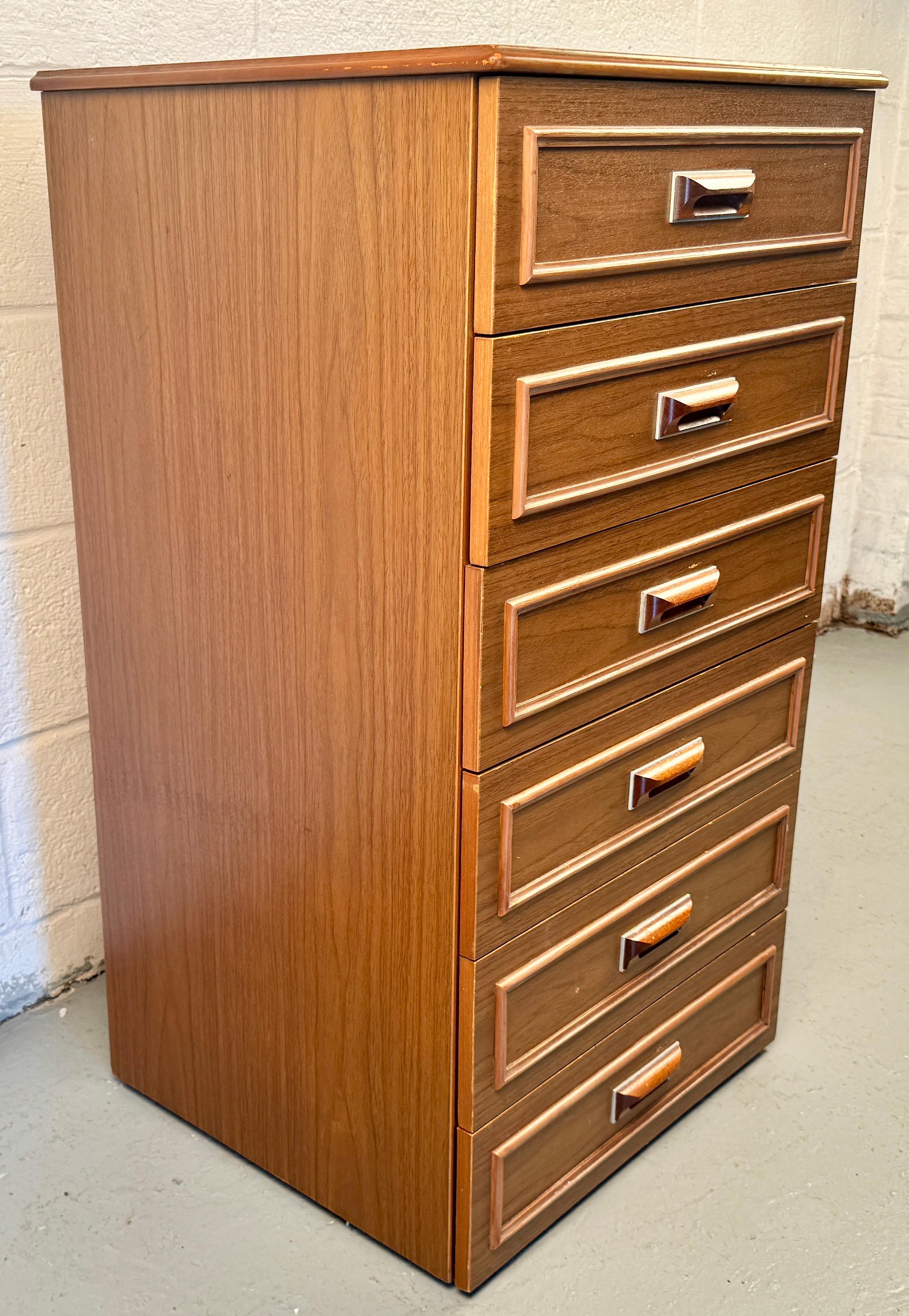 Mid-Century Modern Mid-Century Teak Highboy Dresser Made by Europa For Sale