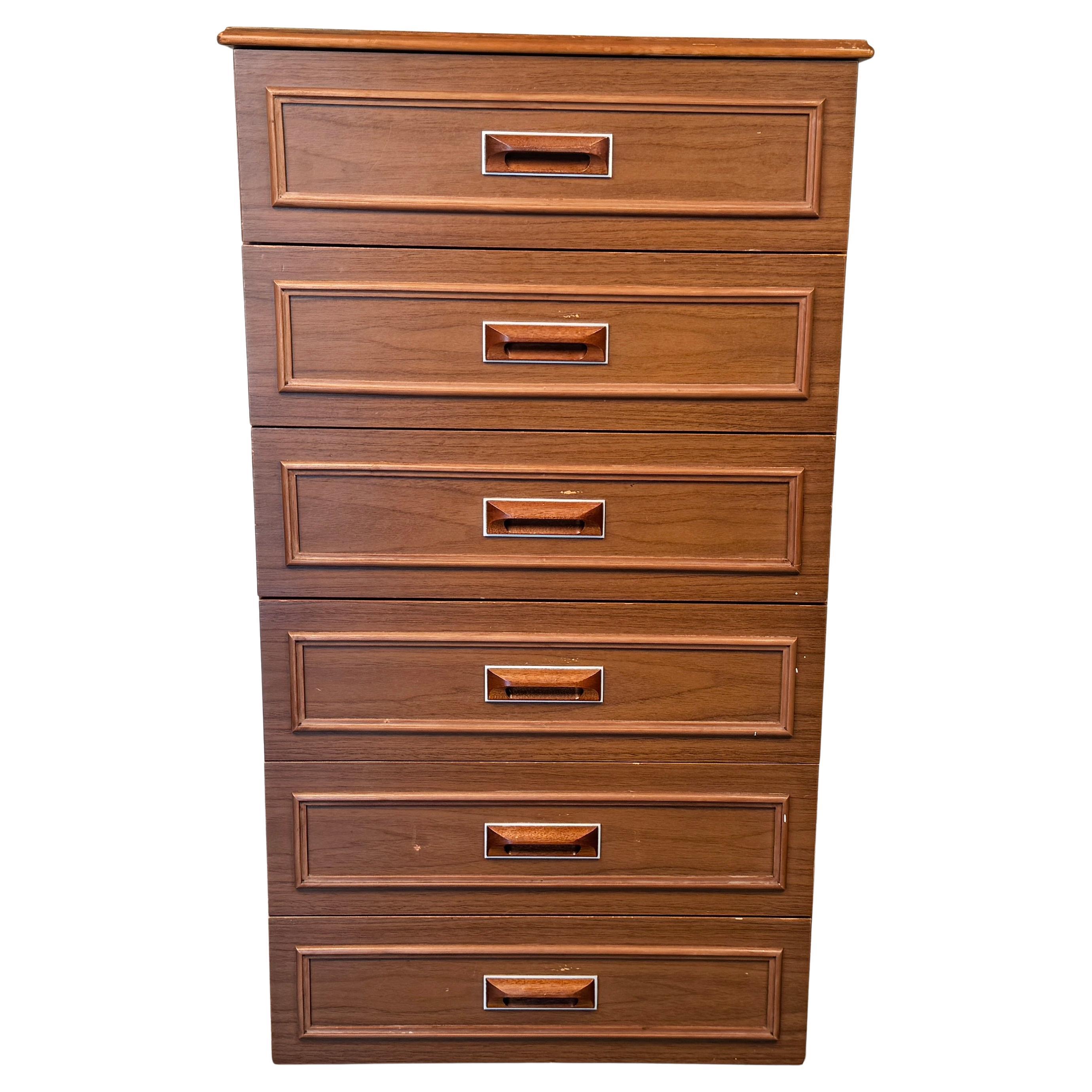 Mid-Century Teak Highboy Dresser Made by Europa For Sale
