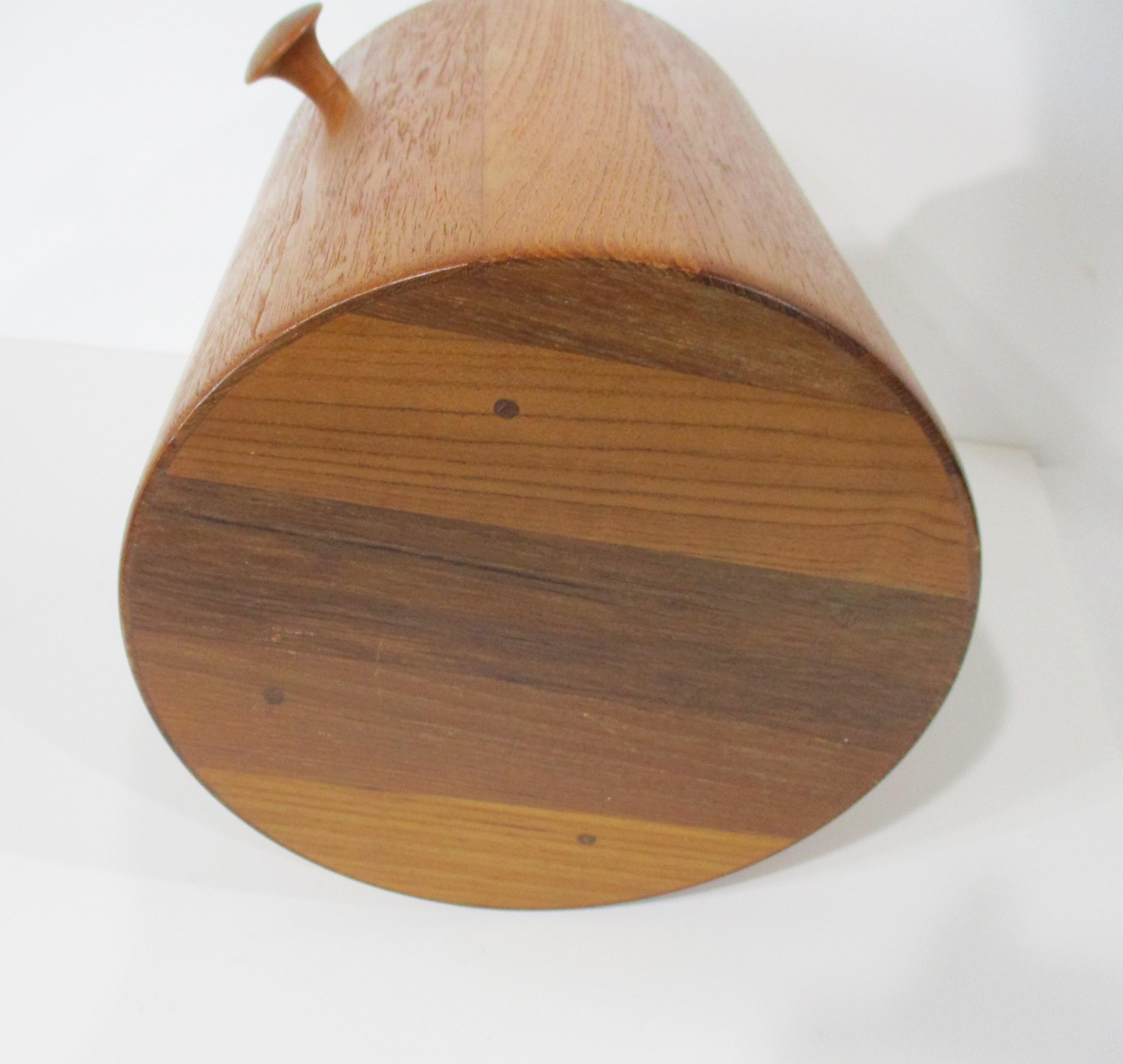 Dansk styled Mid Century Teak Ice Bucket Denmark For Sale 1