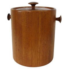 Mid Century Teak Ice Bucket in the style of Dansk Denmark