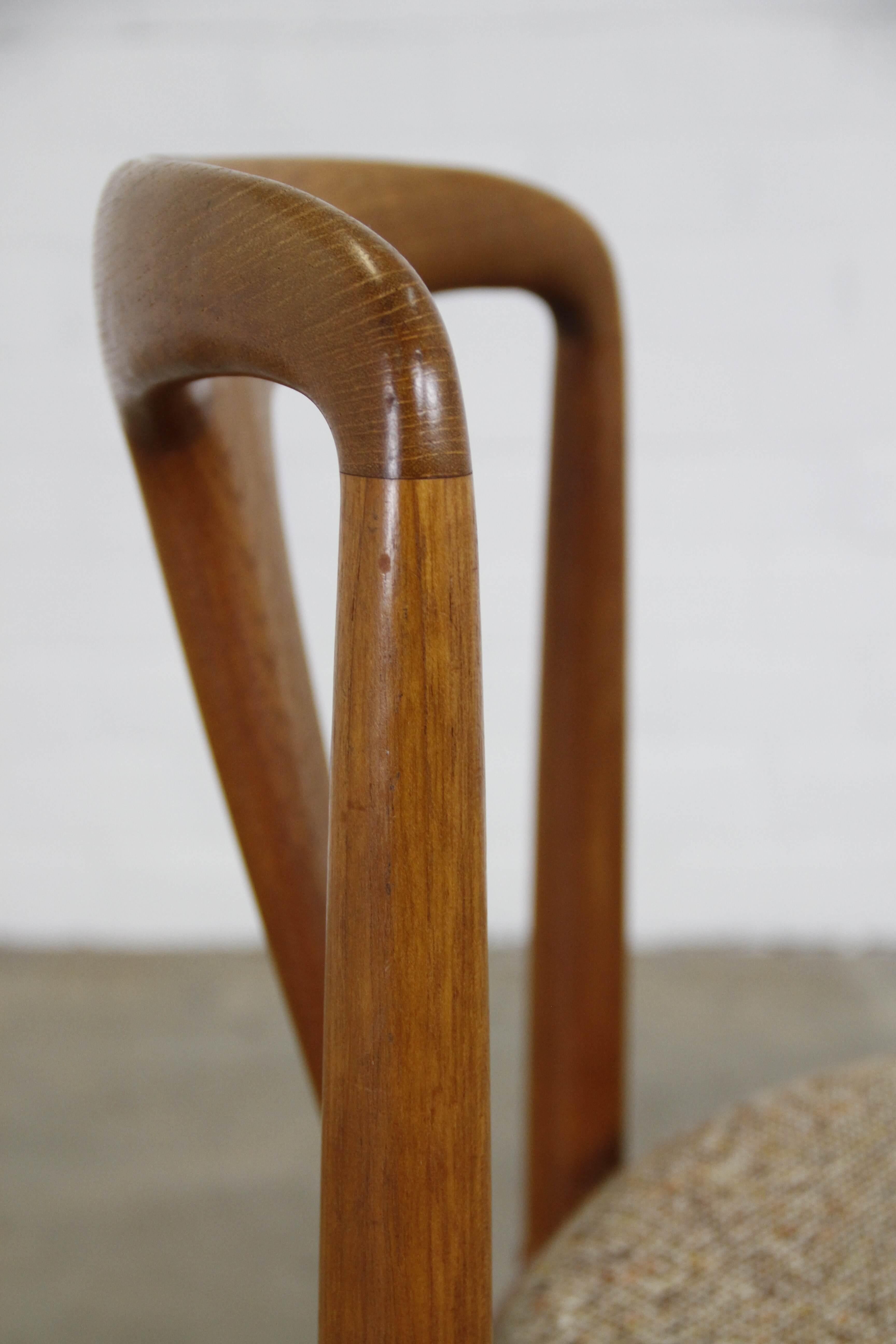 20th Century Midcentury Teak Juliane Dining Chairs by Johannes Andersen, 1960s, Set of