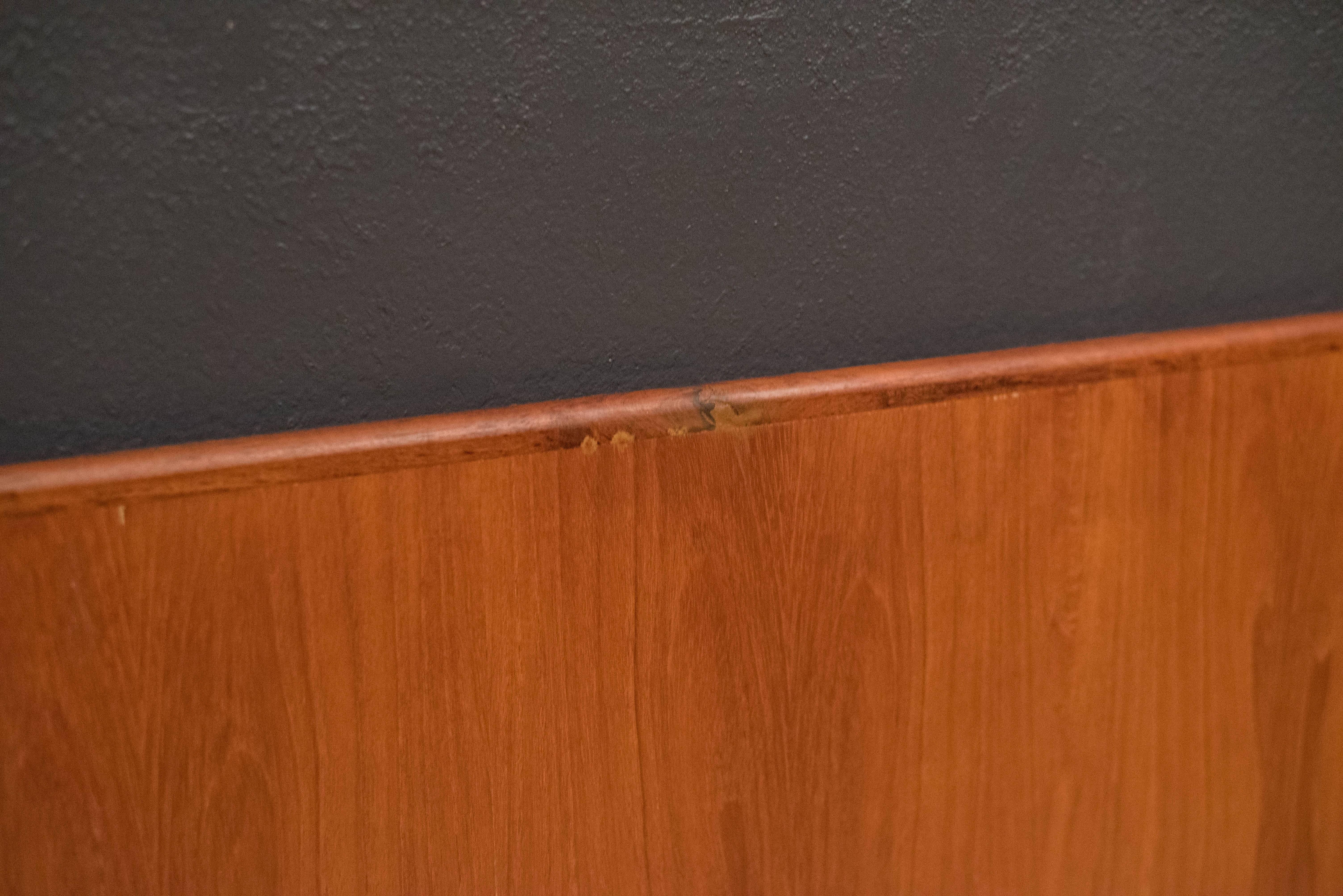 Scandinavian Modern Mid Century Teak King Headboard