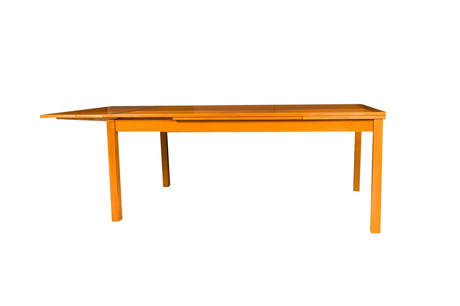 Mid-20th Century Mid Century Teak Large Extendable Draw Leaf Dining Table For Sale