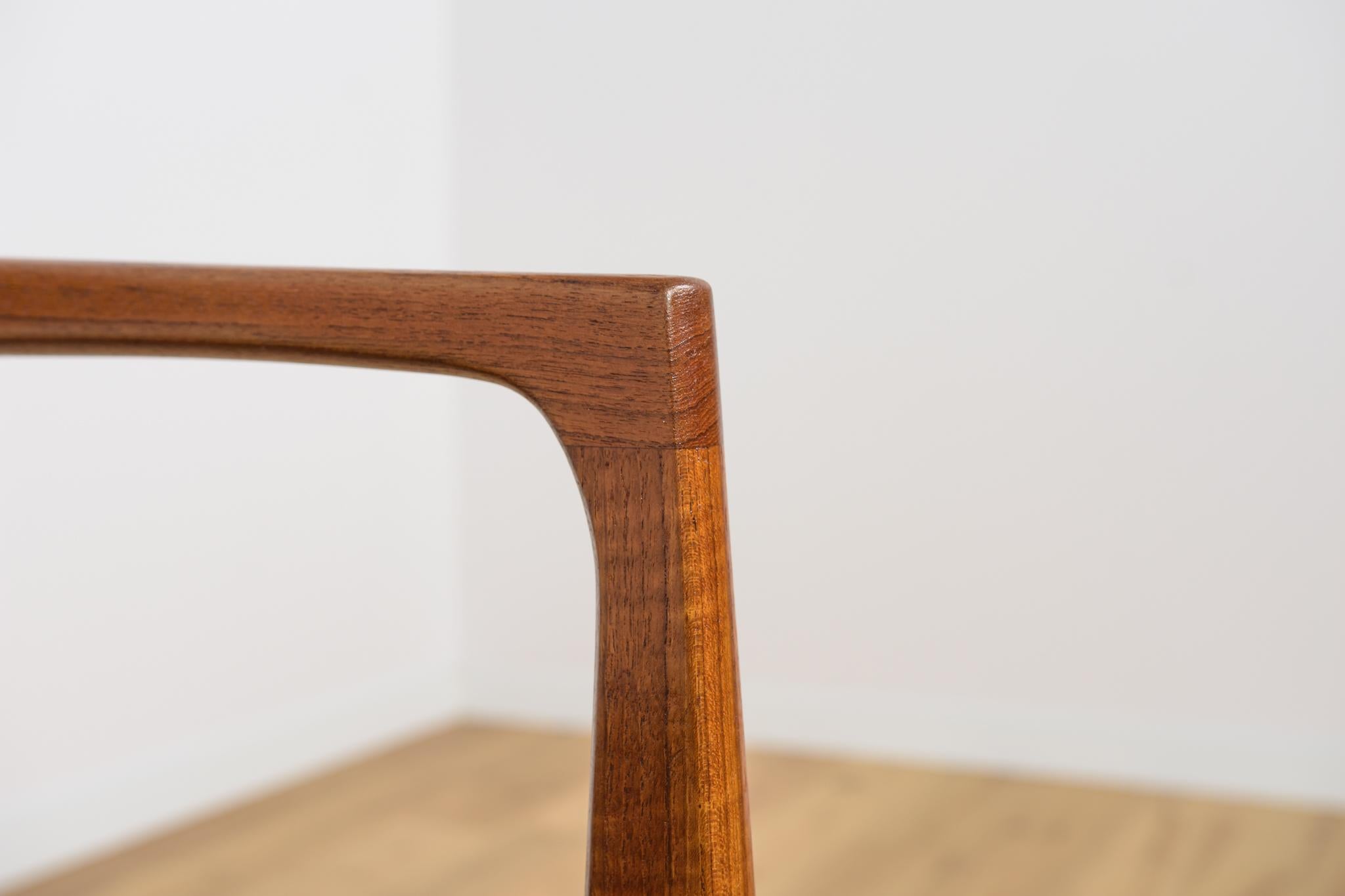 Poltrona di metà secolo in teak e pelle di Erik Buck per Ørum Møbelfabrik, Danimarca in vendita 4