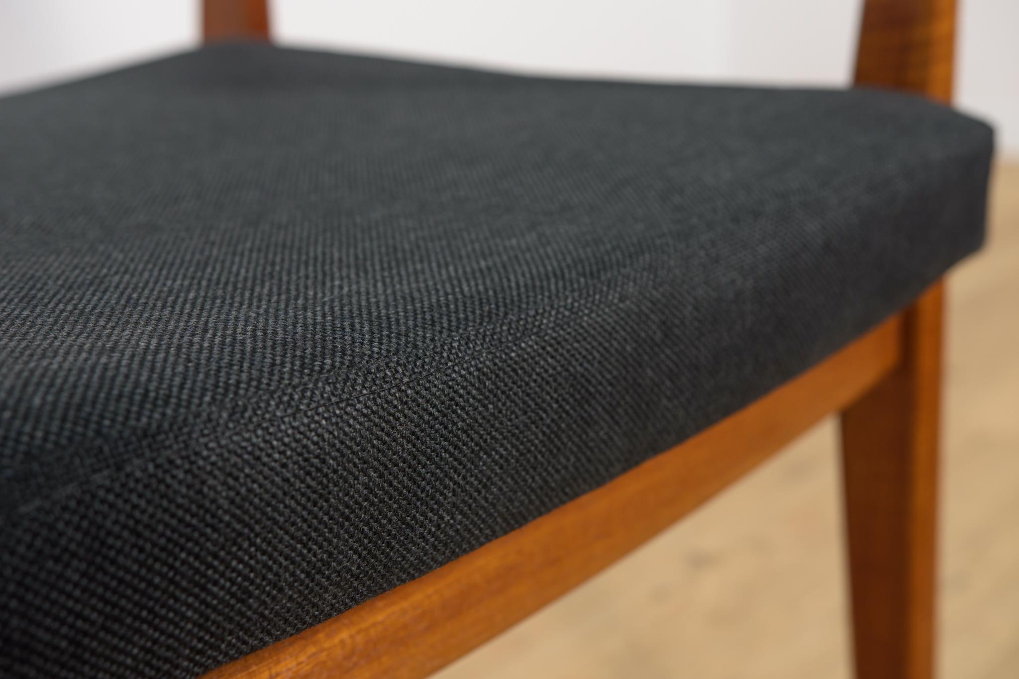 Poltrona di metà secolo in teak e pelle di Erik Buck per Ørum Møbelfabrik, Danimarca in vendita 5