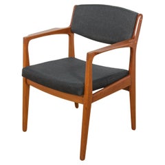 Mid-Century Teak & Leather Armchair by Erik Buck for Ørum Møbelfabrik, Denmark