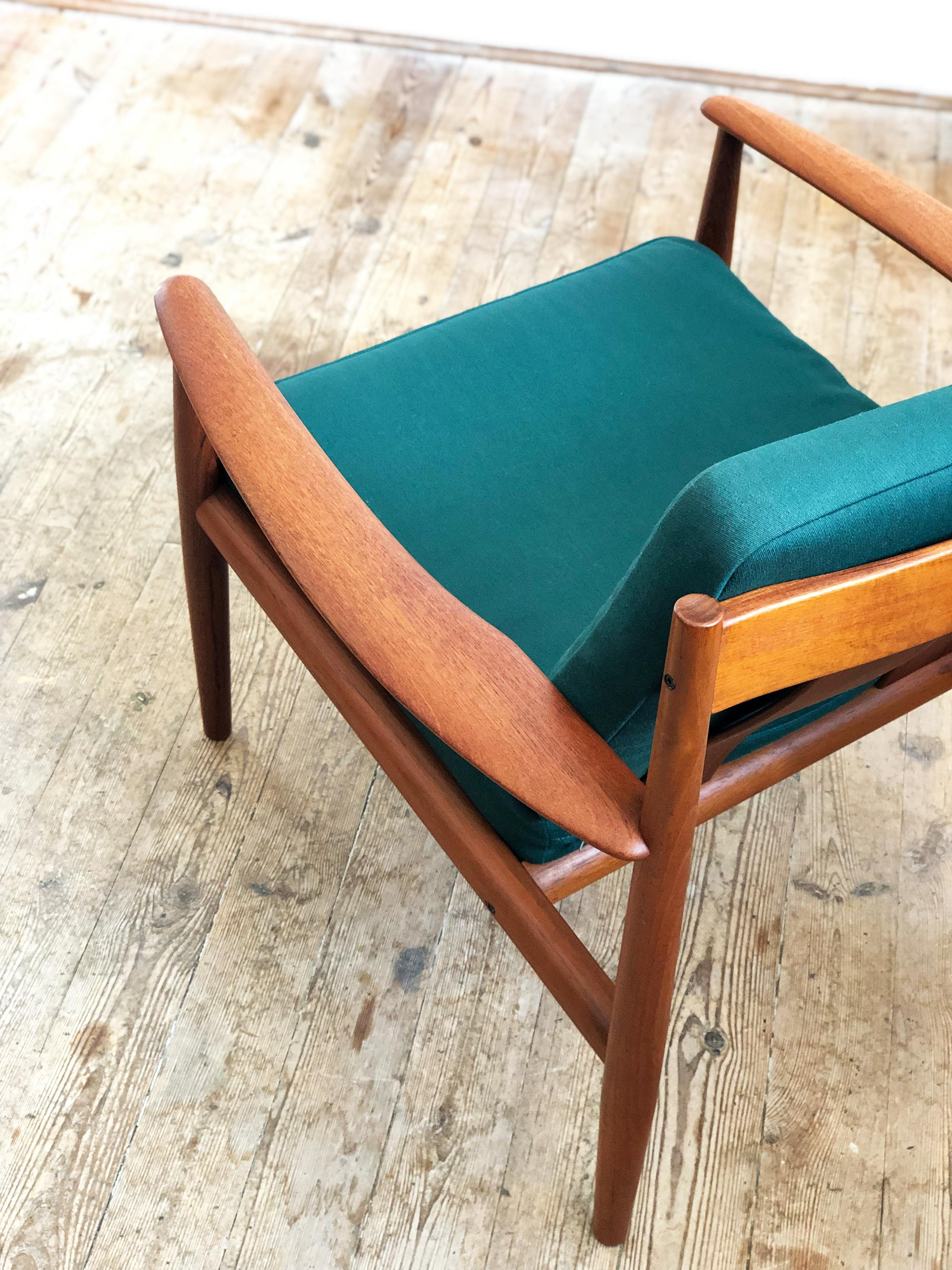 Oiled Mid Century Teak Lounge Chair by Grete Jalk for France and Son