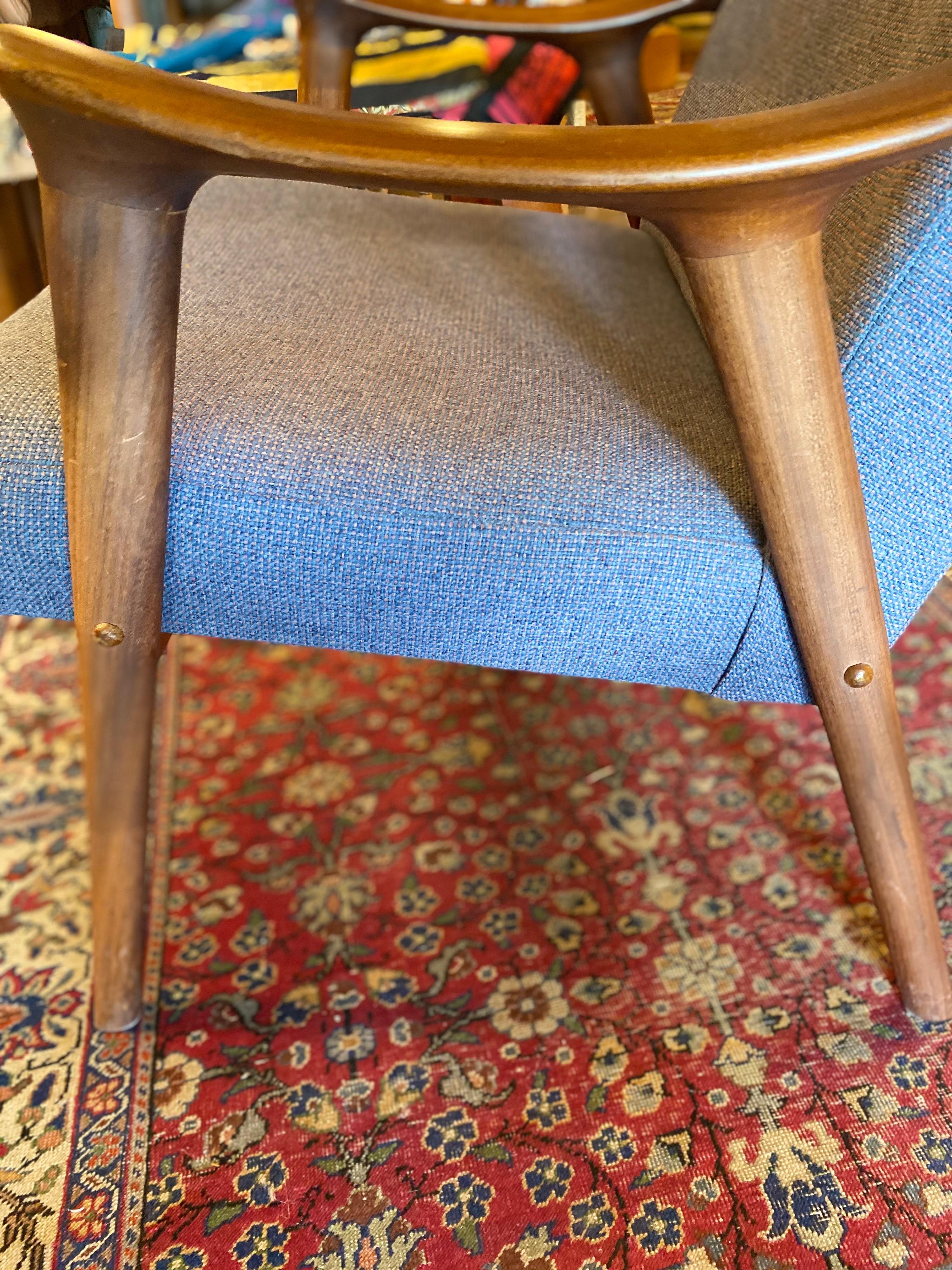 Fabric Mid-Century Teak Lounge Chair by Rolf Rastad & Adolf Relling