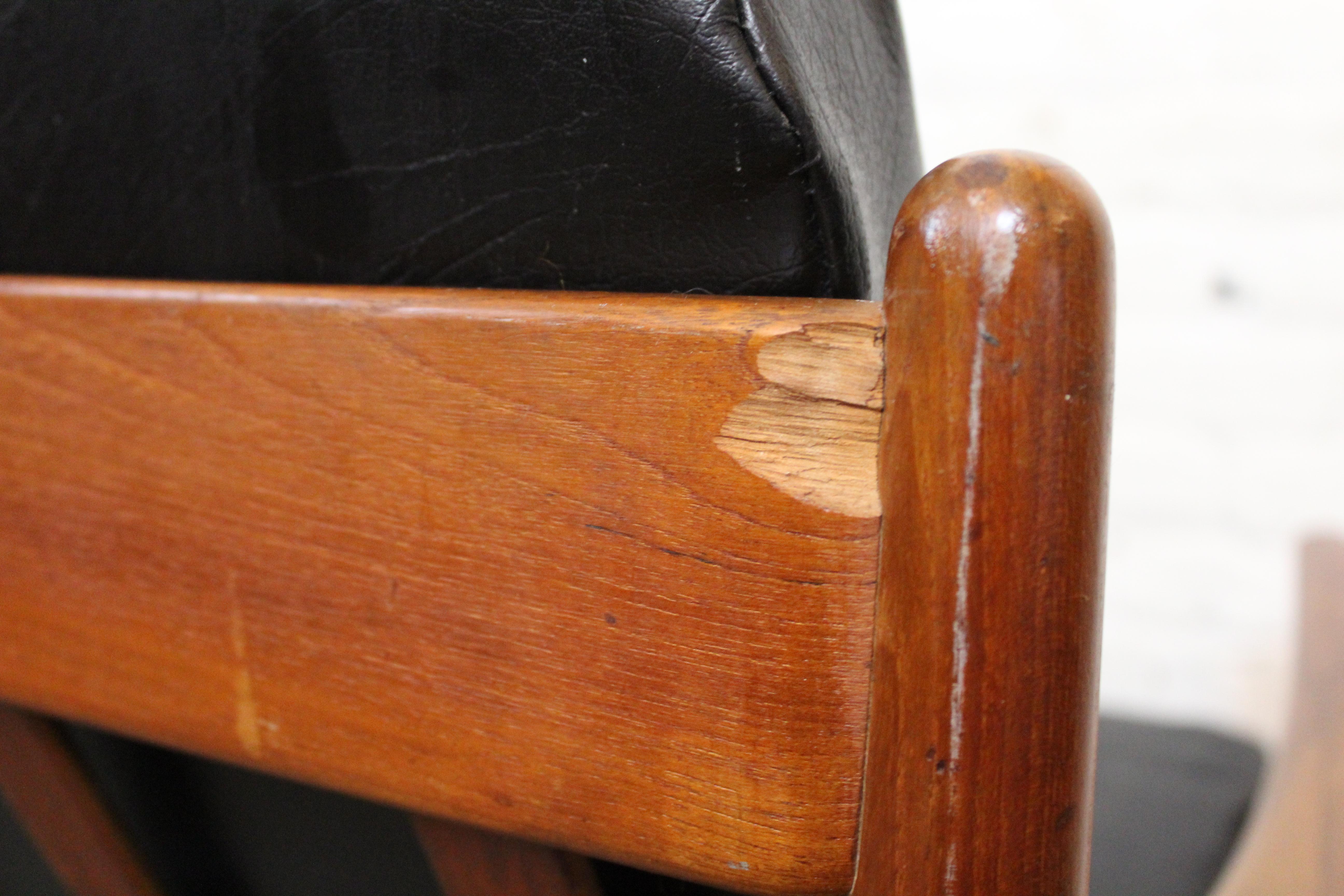 Poltrona in teak di metà secolo di Grete Jalk per France & Son in vendita 2