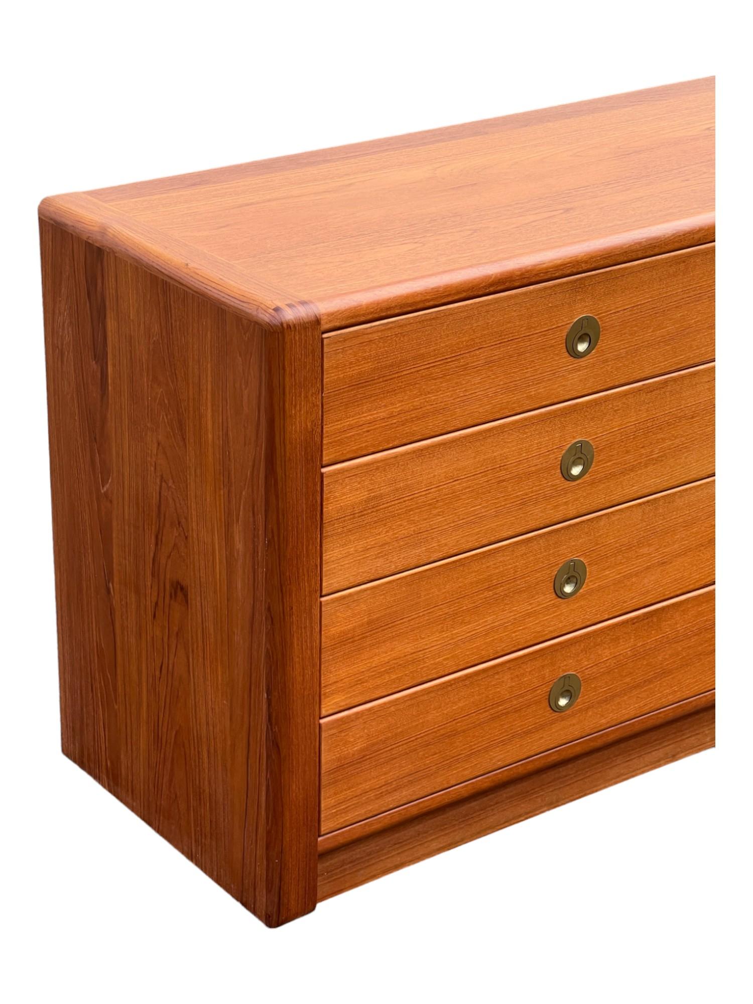Mid-Century Teak Lowboy Dresser by D-Scan In Excellent Condition In South San Francisco, CA
