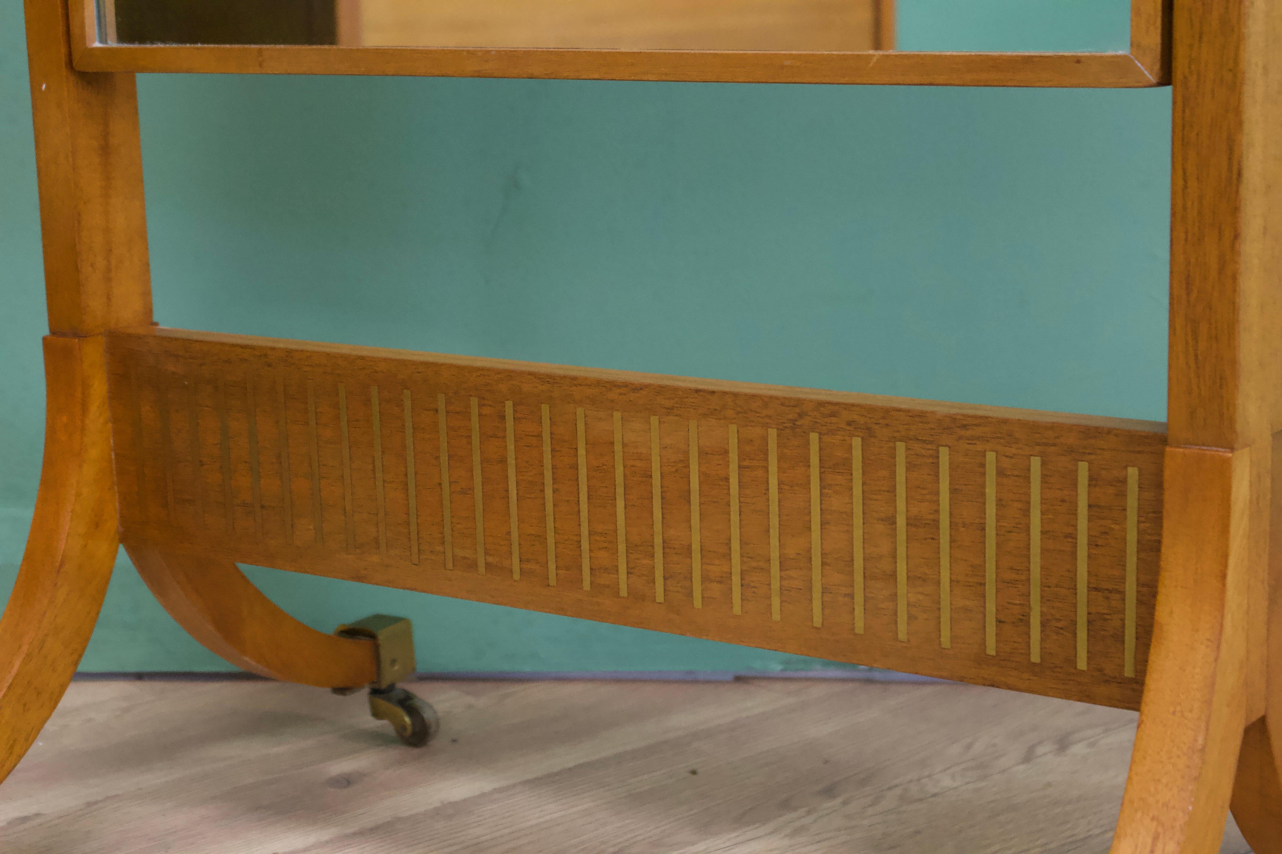 Mid-Century Modern Mid Century Teak & Mahogany Cheval Mirror From Loughborough Heals, 1950s