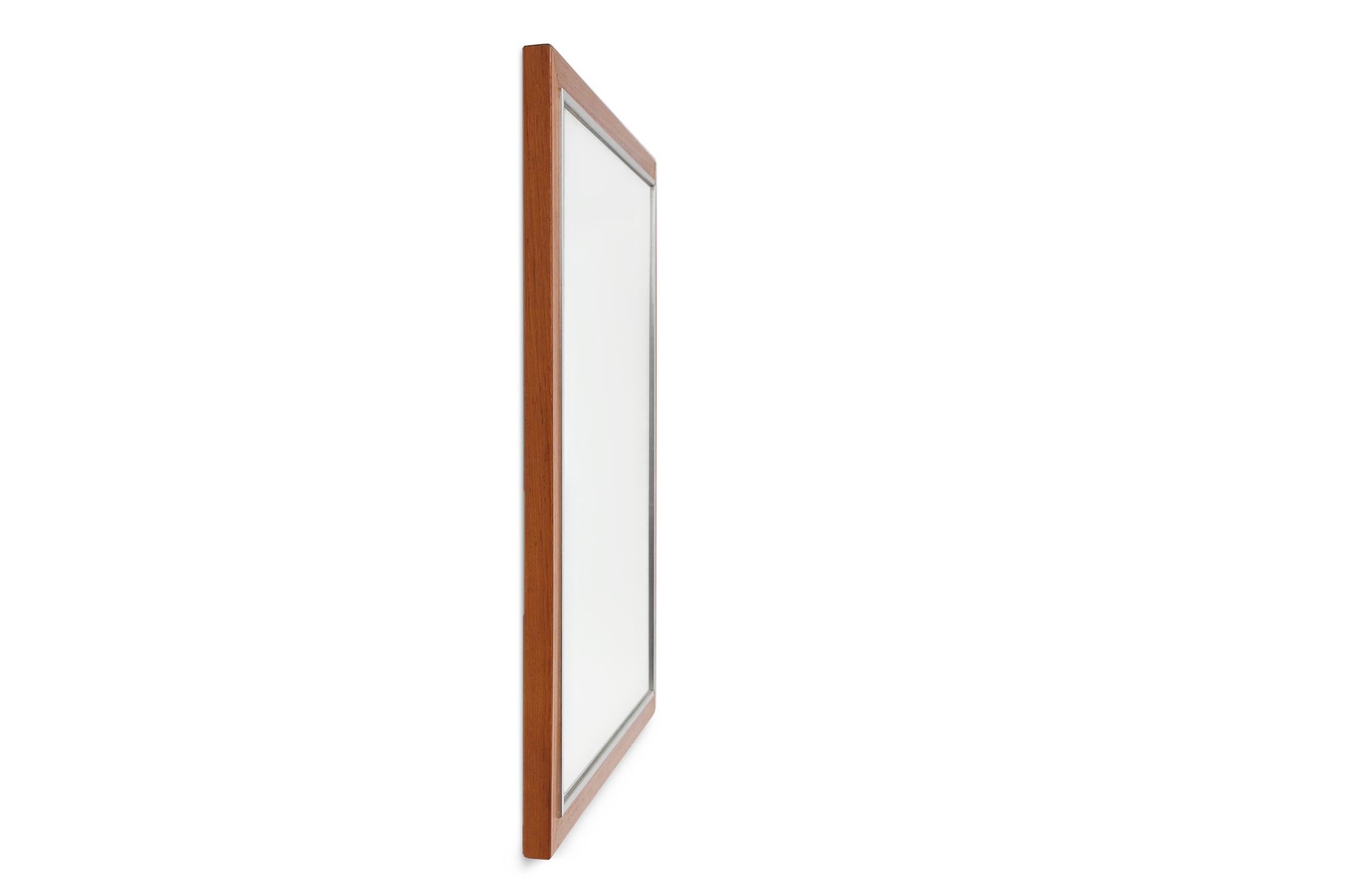 Specchio di metà secolo in teak con ripiano di De Coene, Belgio, 1960 ca. in vendita 5