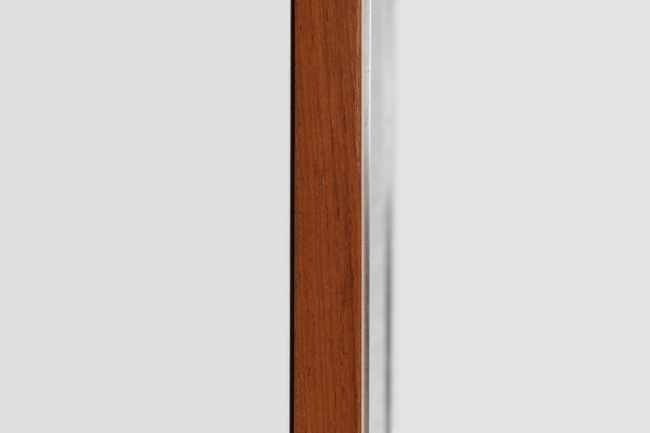 Specchio di metà secolo in teak con ripiano di De Coene, Belgio, 1960 ca. in vendita 8
