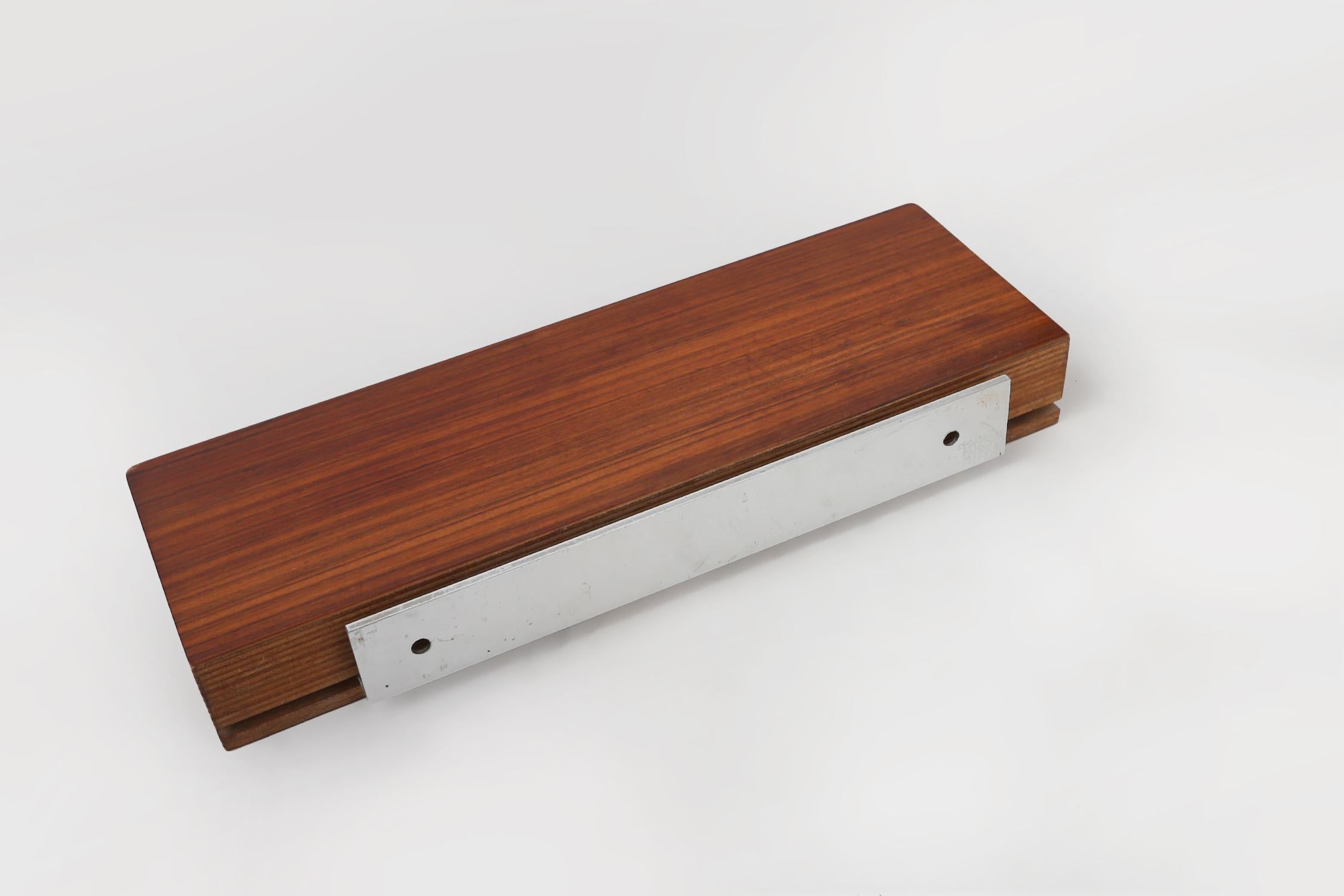 Specchio di metà secolo in teak con ripiano di De Coene, Belgio, 1960 ca. in vendita 9