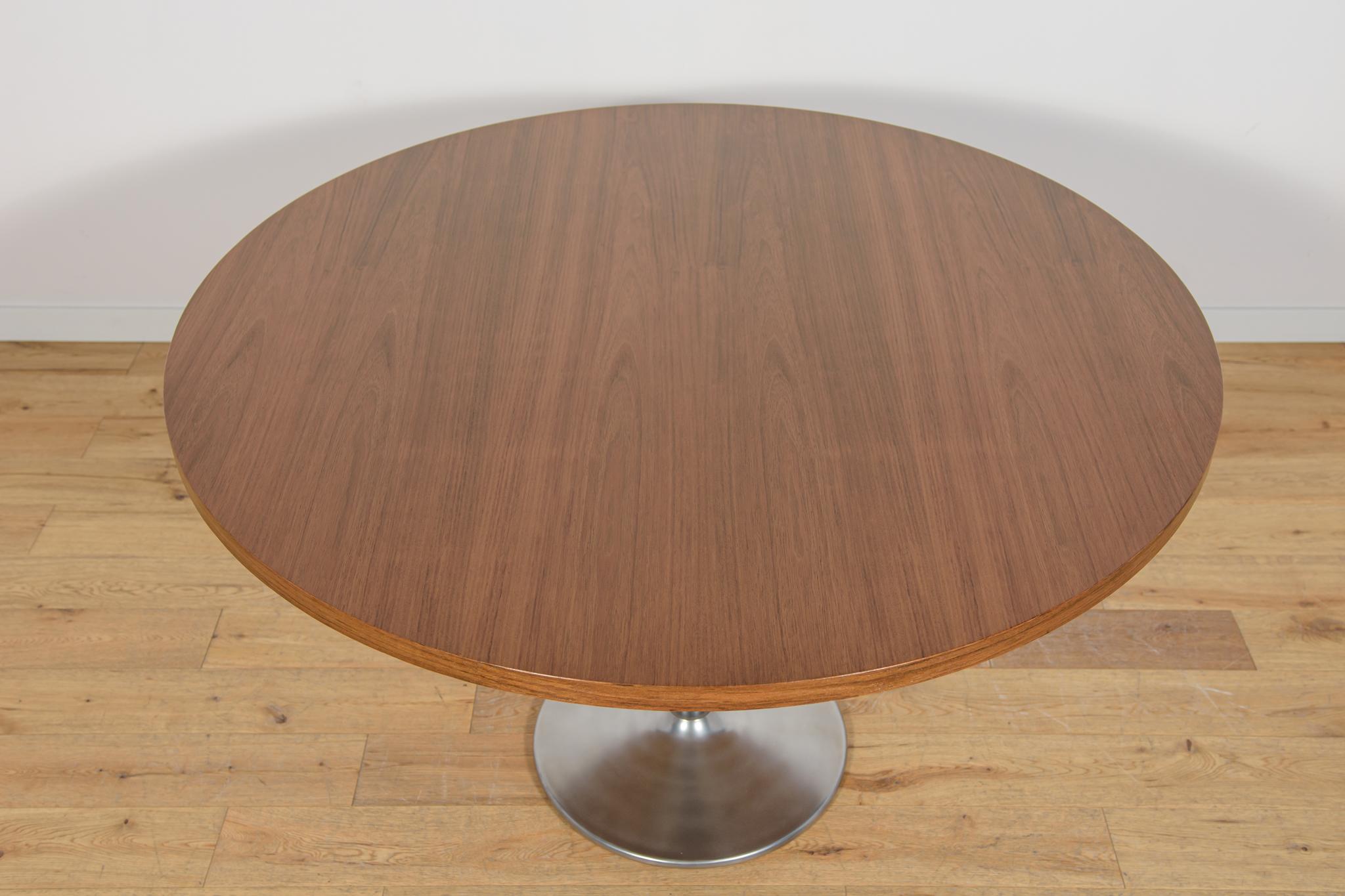 British Mid-Century Teak Modern Round Dining Table, Denmark, 1970s For Sale
