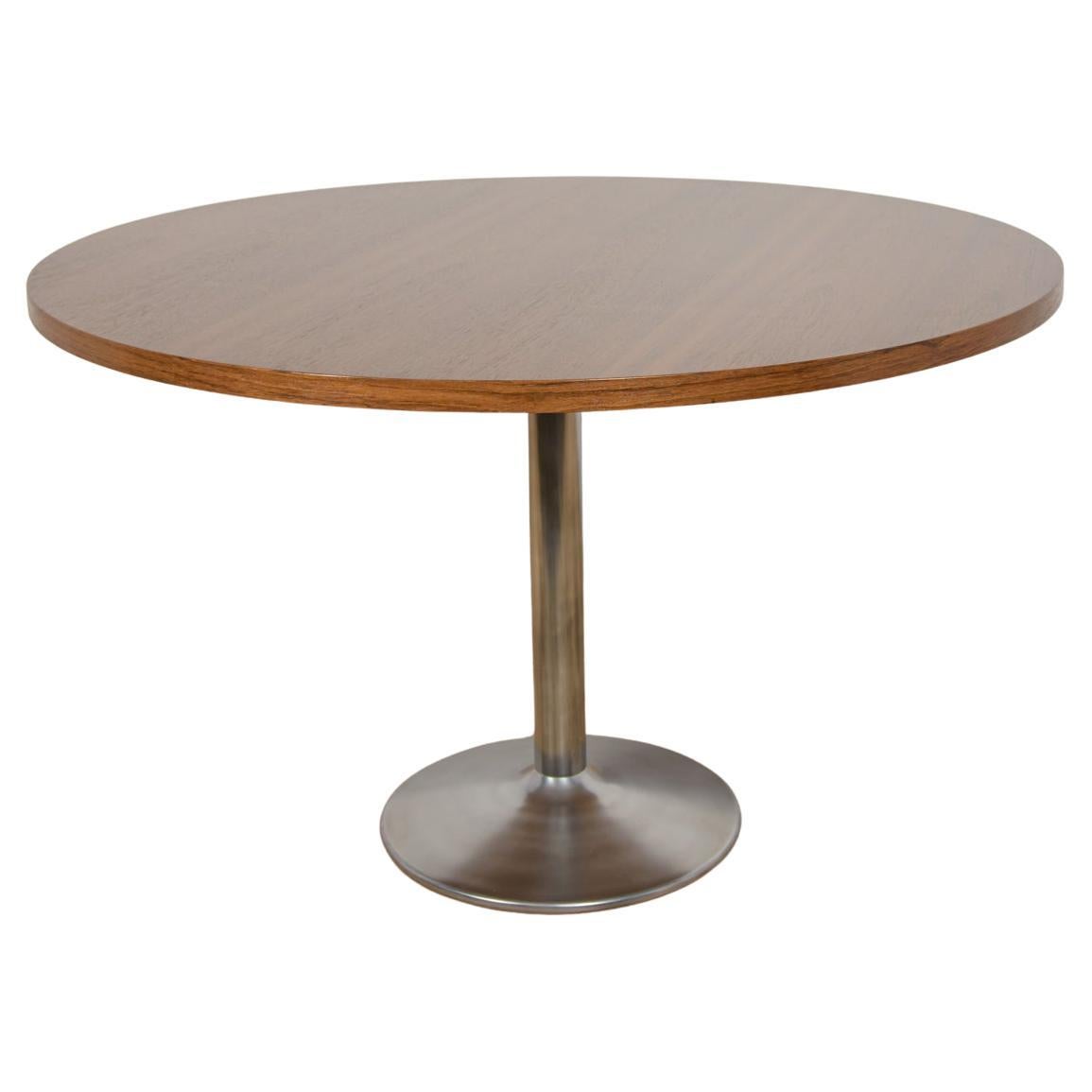 Mid-Century Teak Modern Round Dining Table, Denmark, 1970s For Sale