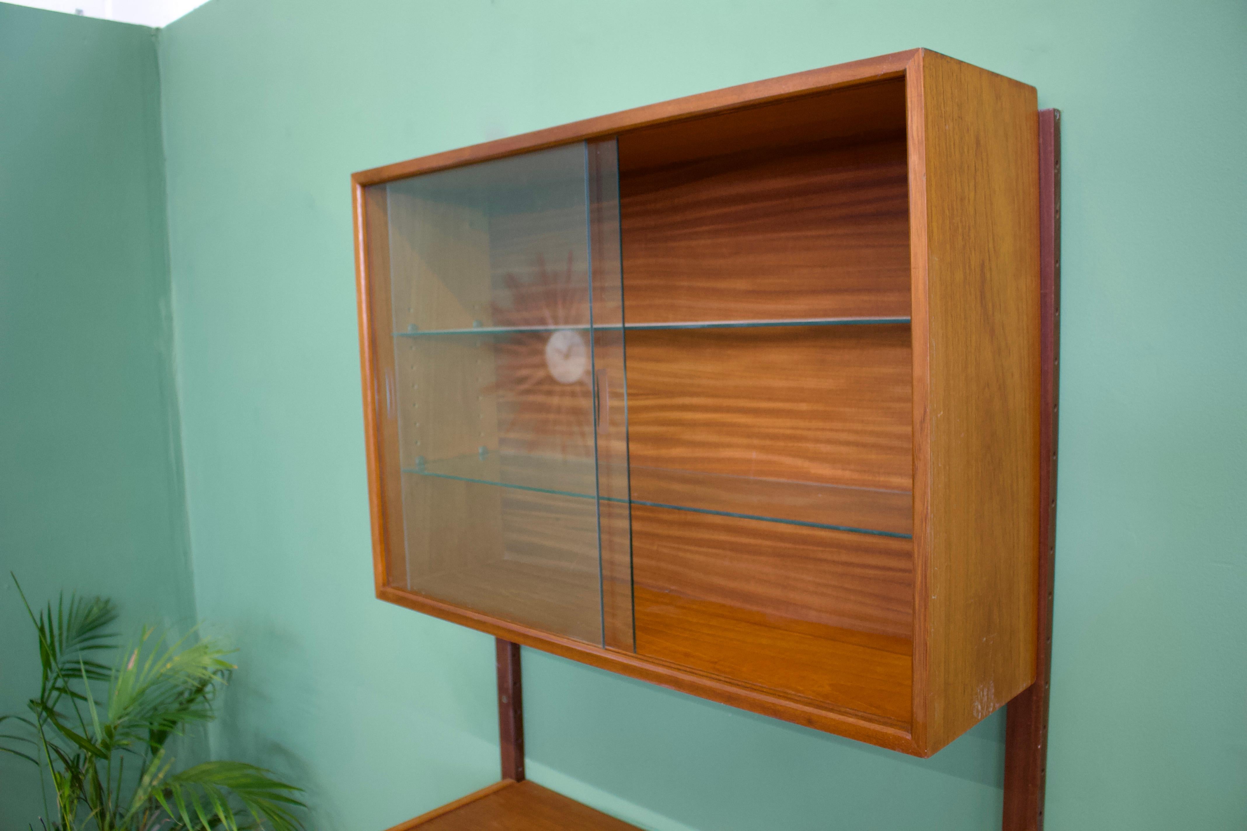 20th Century Midcentury Teak Modular Wall or Shelving Unit, 1960s For Sale