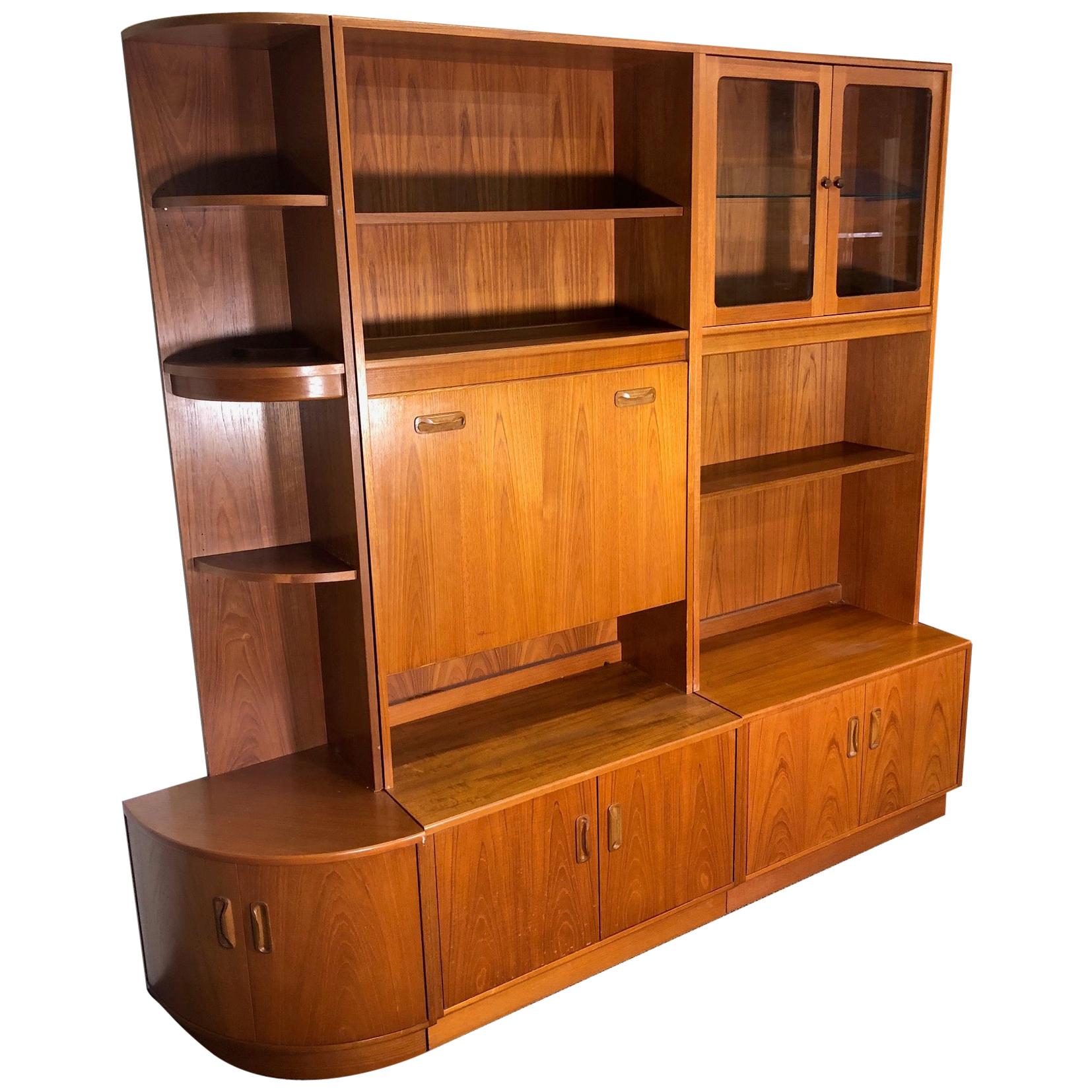 Midcentury Teak Modular Wall Unit by G Plan For Sale