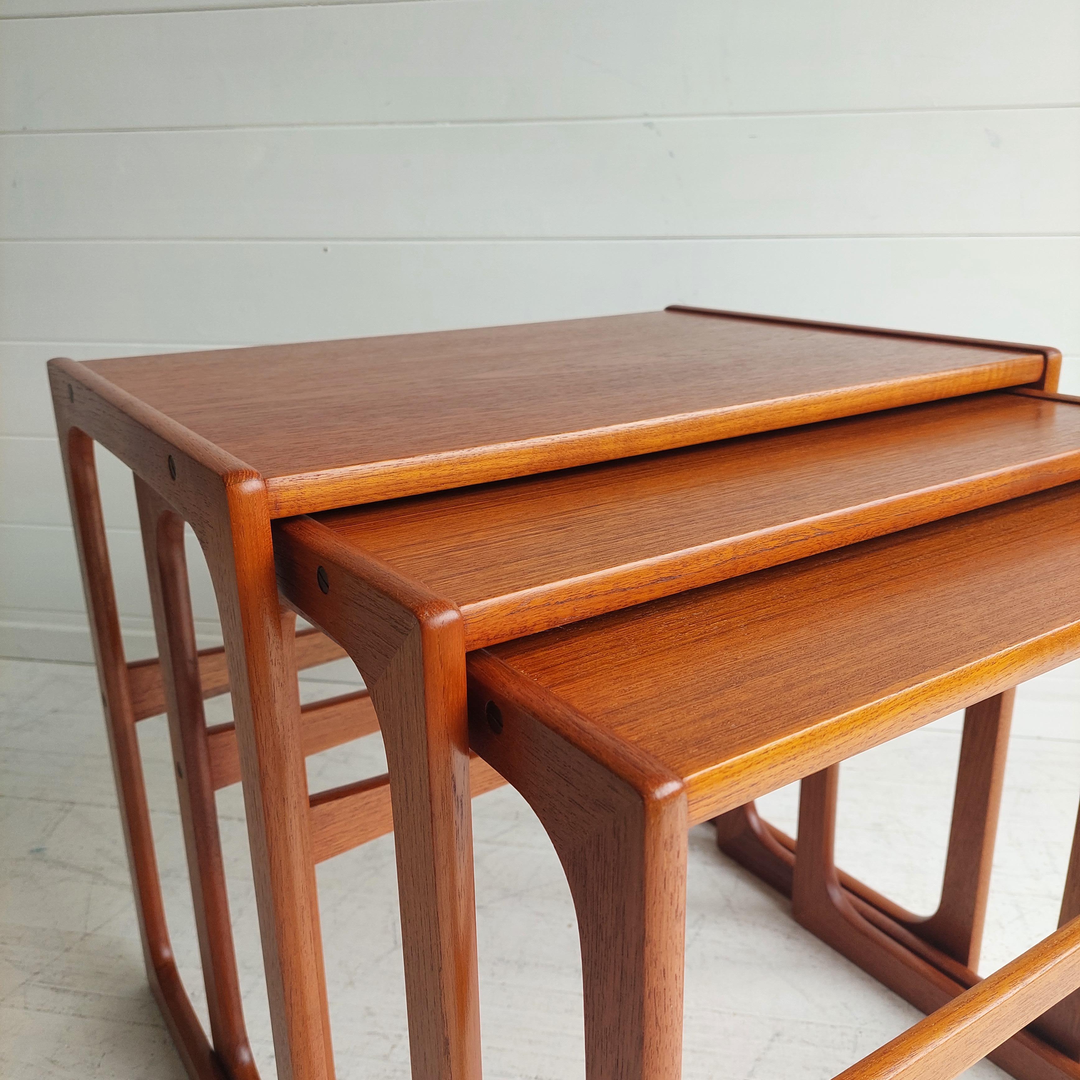 Midcentury Teak Nest of Tables by BR Gelsted, 1960s, Denmark 7