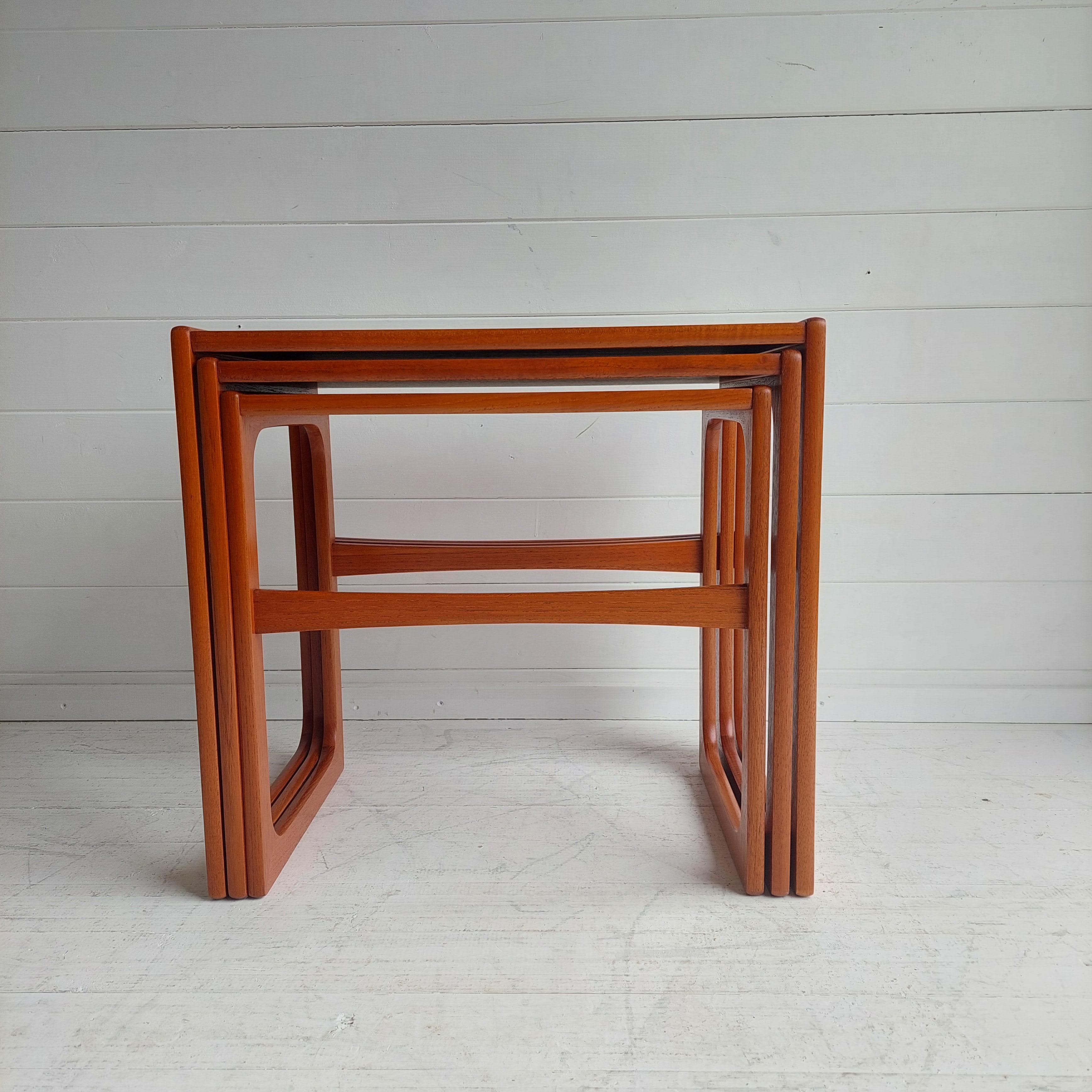 Midcentury Teak Nest of Tables by BR Gelsted, 1960s, Denmark In Good Condition In Leamington Spa, GB