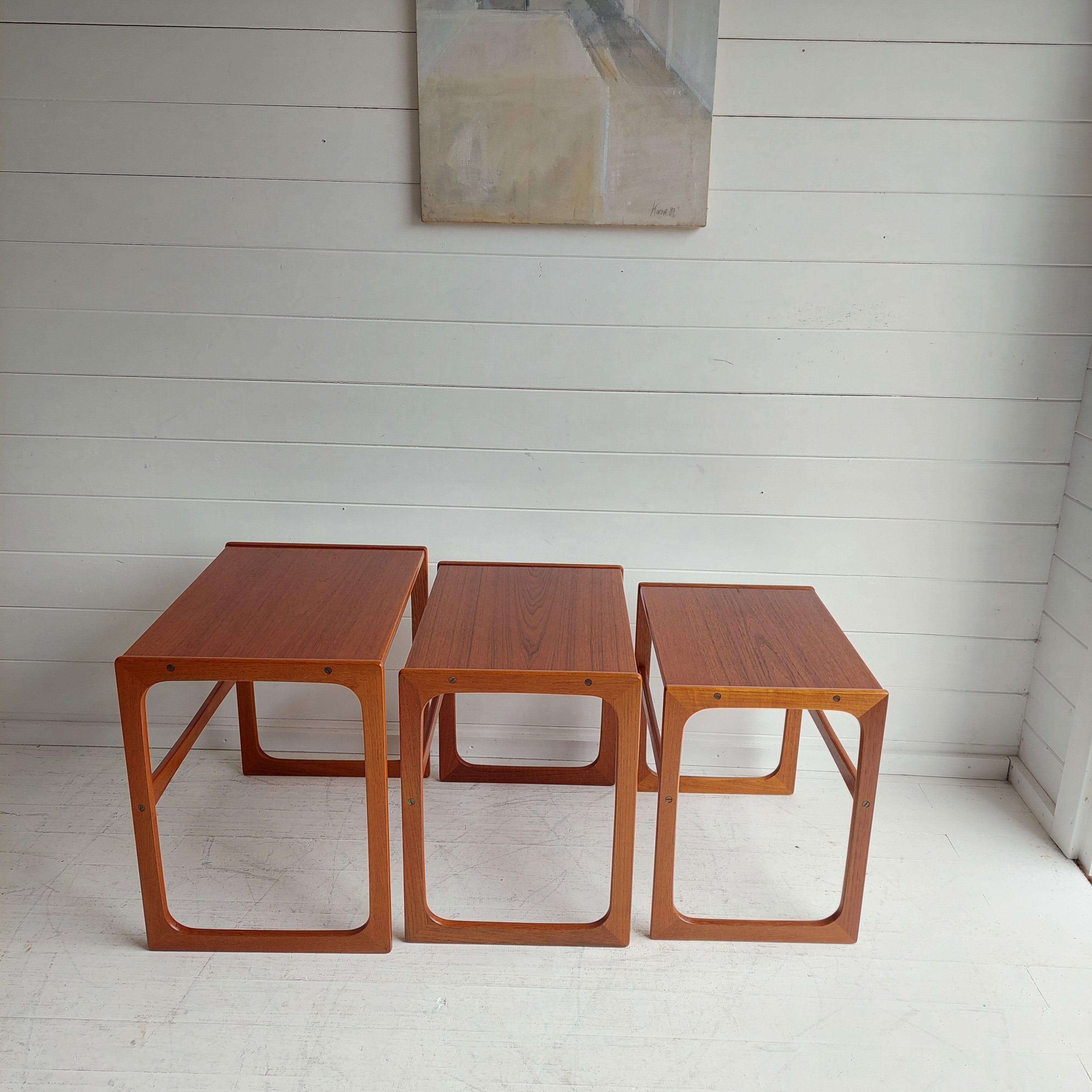 Midcentury Teak Nest of Tables by BR Gelsted, 1960s, Denmark 1