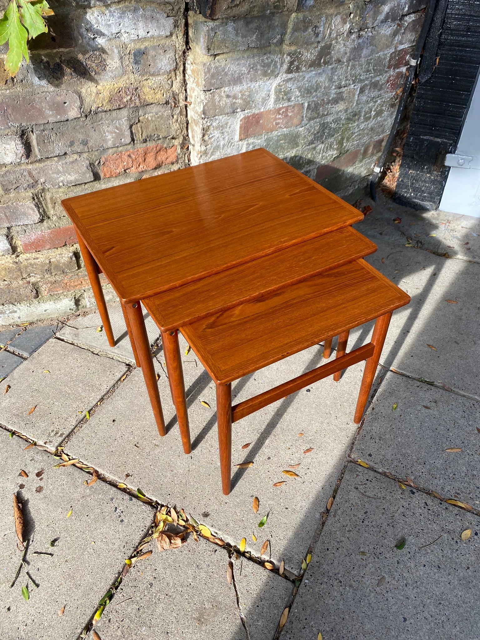 Mid-Century Teak Nest of Tables By Peter Brink for BR Gelsted, Denmark, C. 1960s For Sale 3