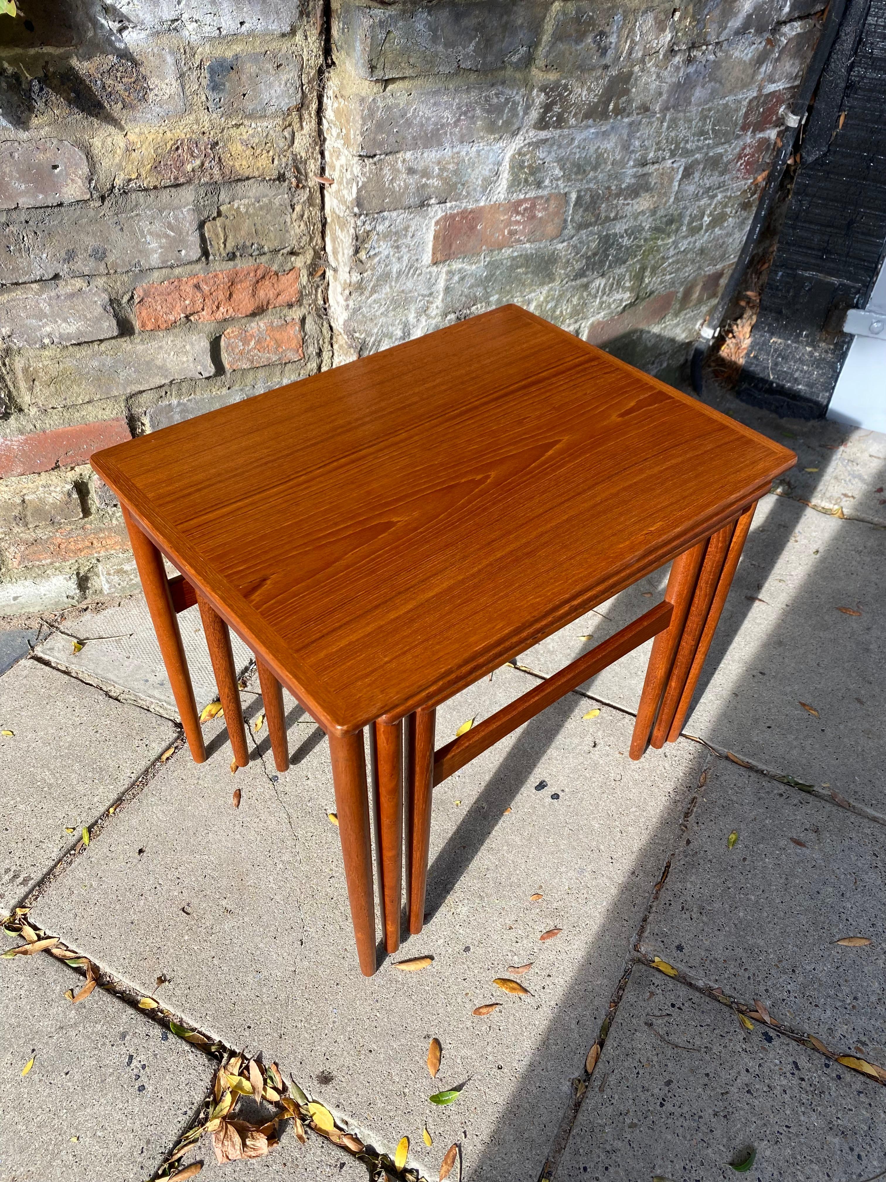Mid-Century Teak Nest of Tables By Peter Brink for BR Gelsted, Denmark, C. 1960s For Sale 6