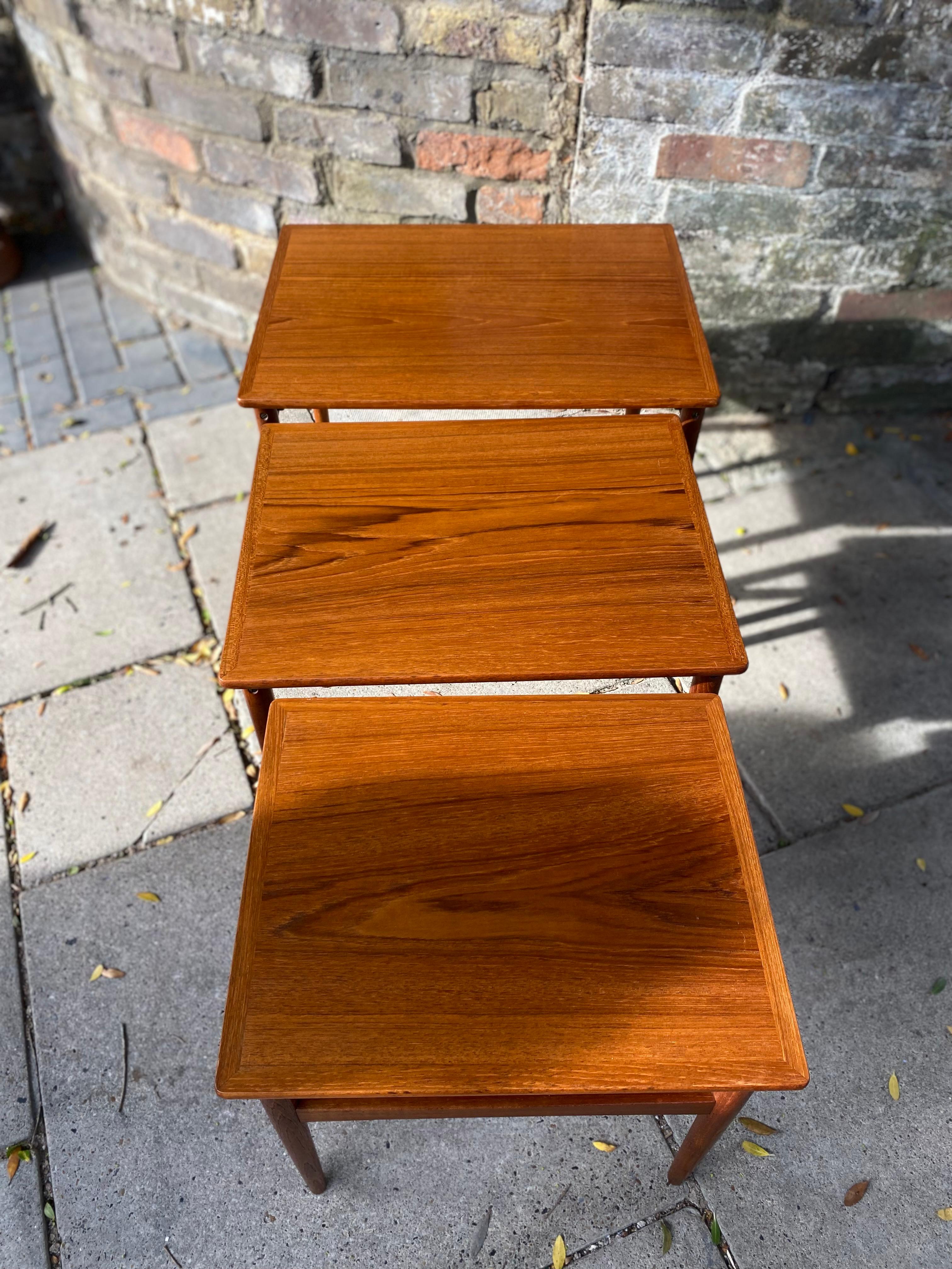 Mid-Century Teak Nest of Tables By Peter Brink for BR Gelsted, Denmark, C. 1960s For Sale 10