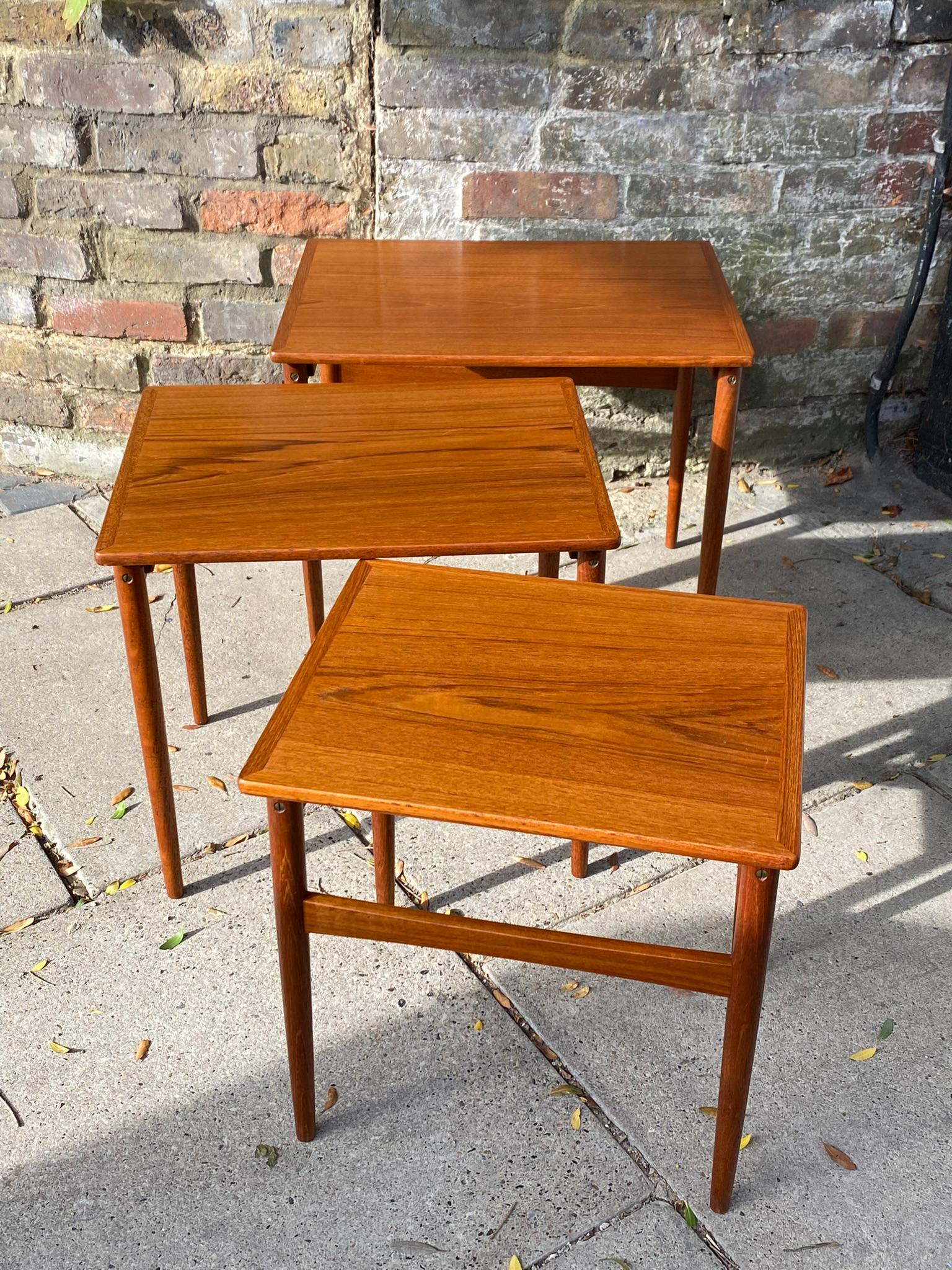 Mid-Century Modern Mid-Century Teak Nest of Tables By Peter Brink for BR Gelsted, Denmark, C. 1960s For Sale