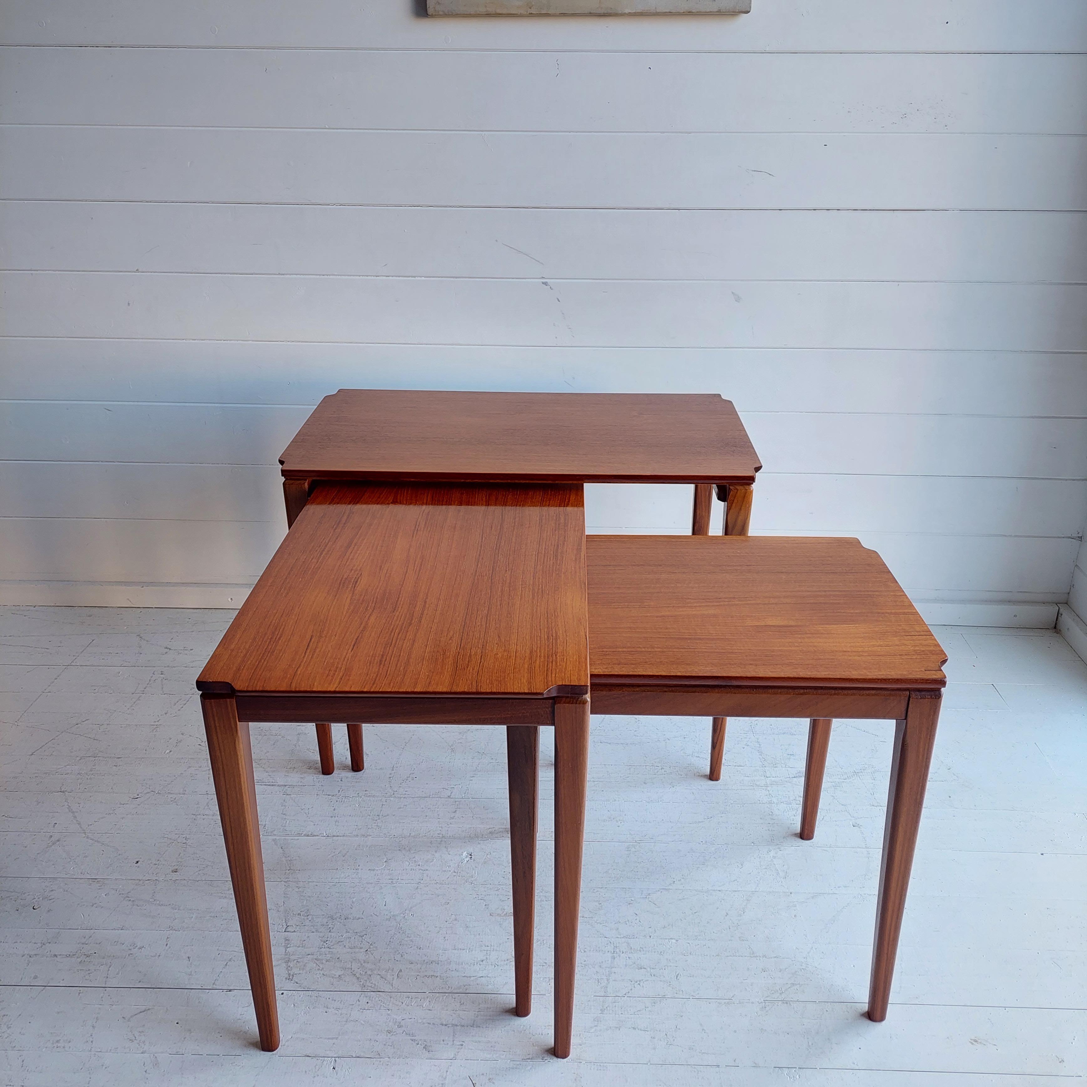 Mid Century Teak Nest of Tables by Richard Hornby for Fyne Ladye, 1960s 9