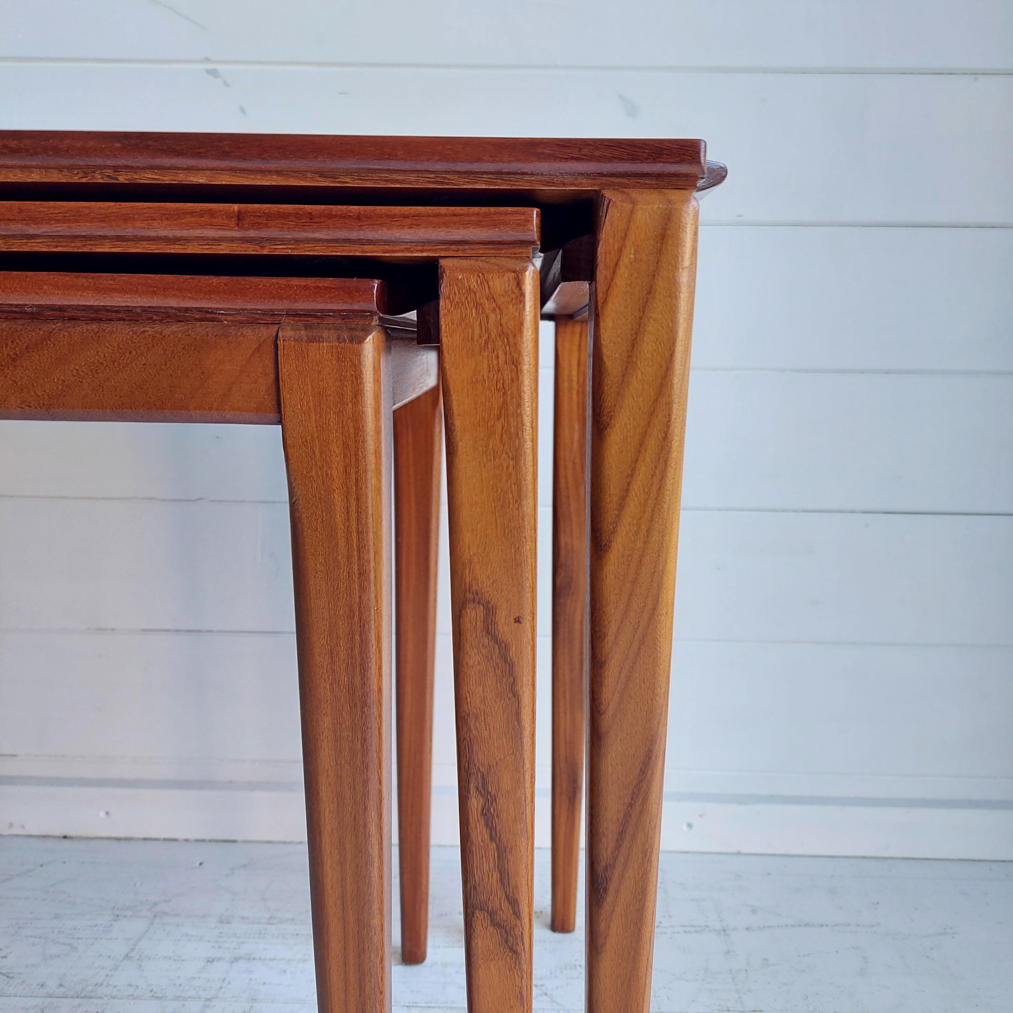 British Mid Century Teak Nest of Tables by Richard Hornby for Fyne Ladye, 1960s