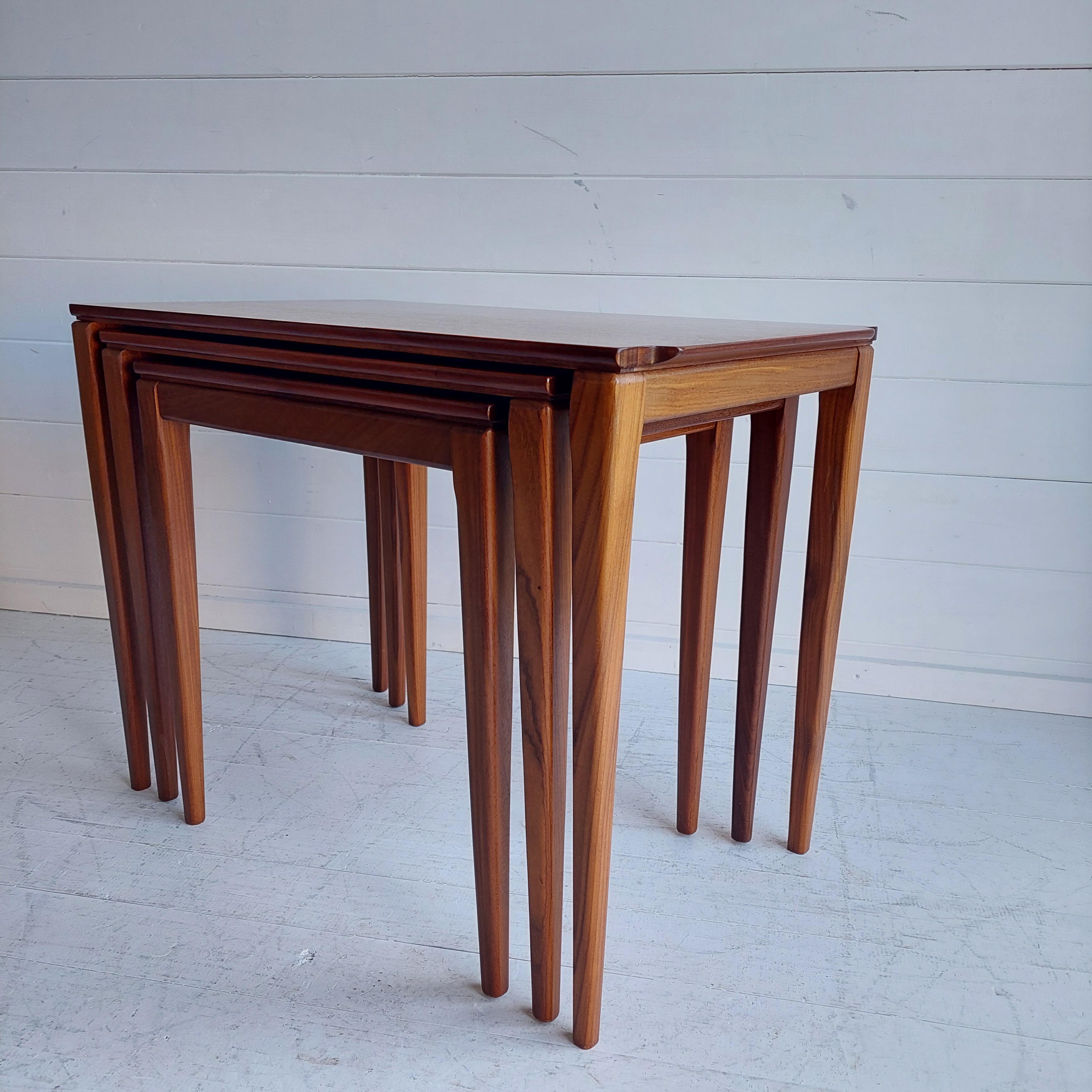 Mid Century Teak Nest of Tables by Richard Hornby for Fyne Ladye, 1960s In Good Condition In Leamington Spa, GB