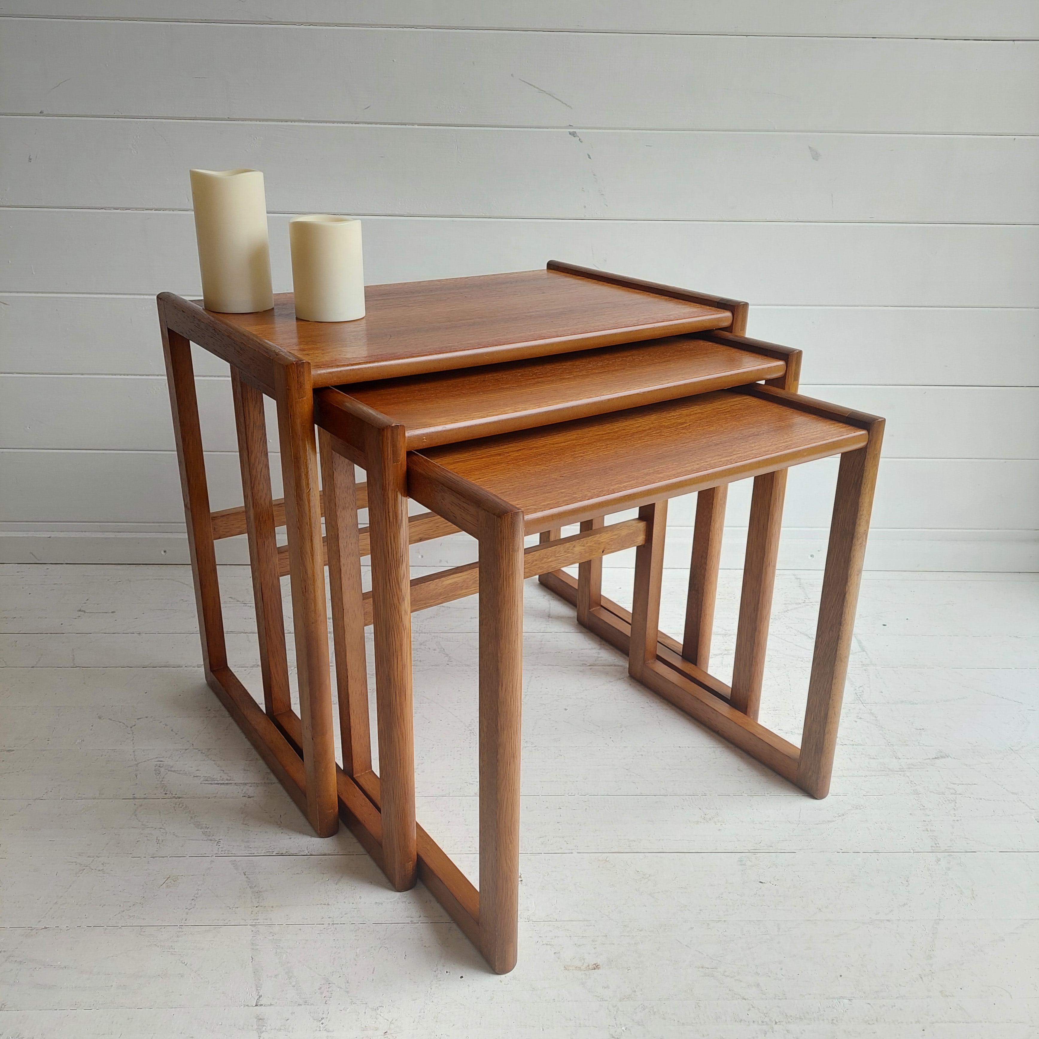 Mid-Century Modern Mid Century Teak Nest of Tables DAnish G Plan Style, 60s