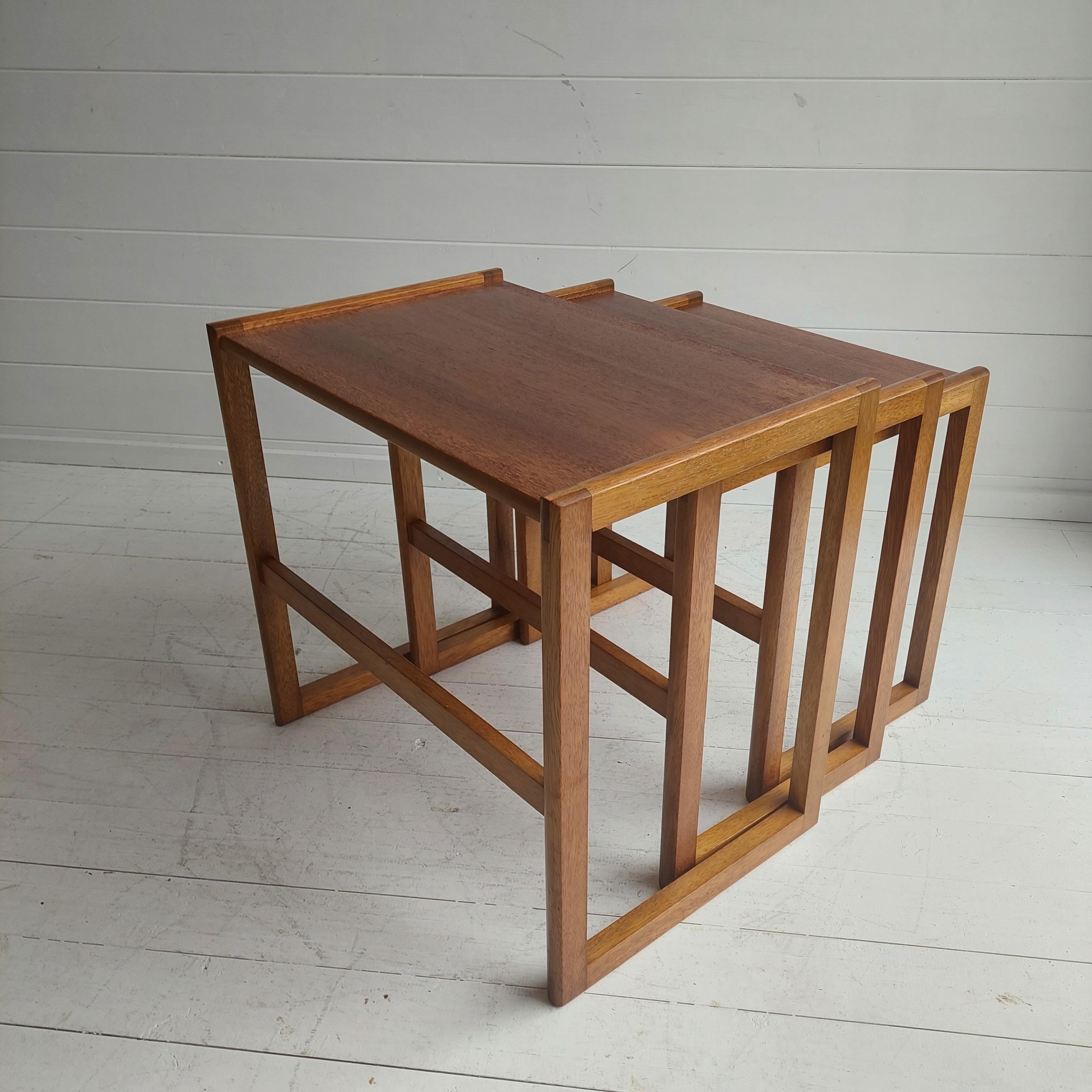 20th Century Mid Century Teak Nest of Tables DAnish G Plan Style, 60s